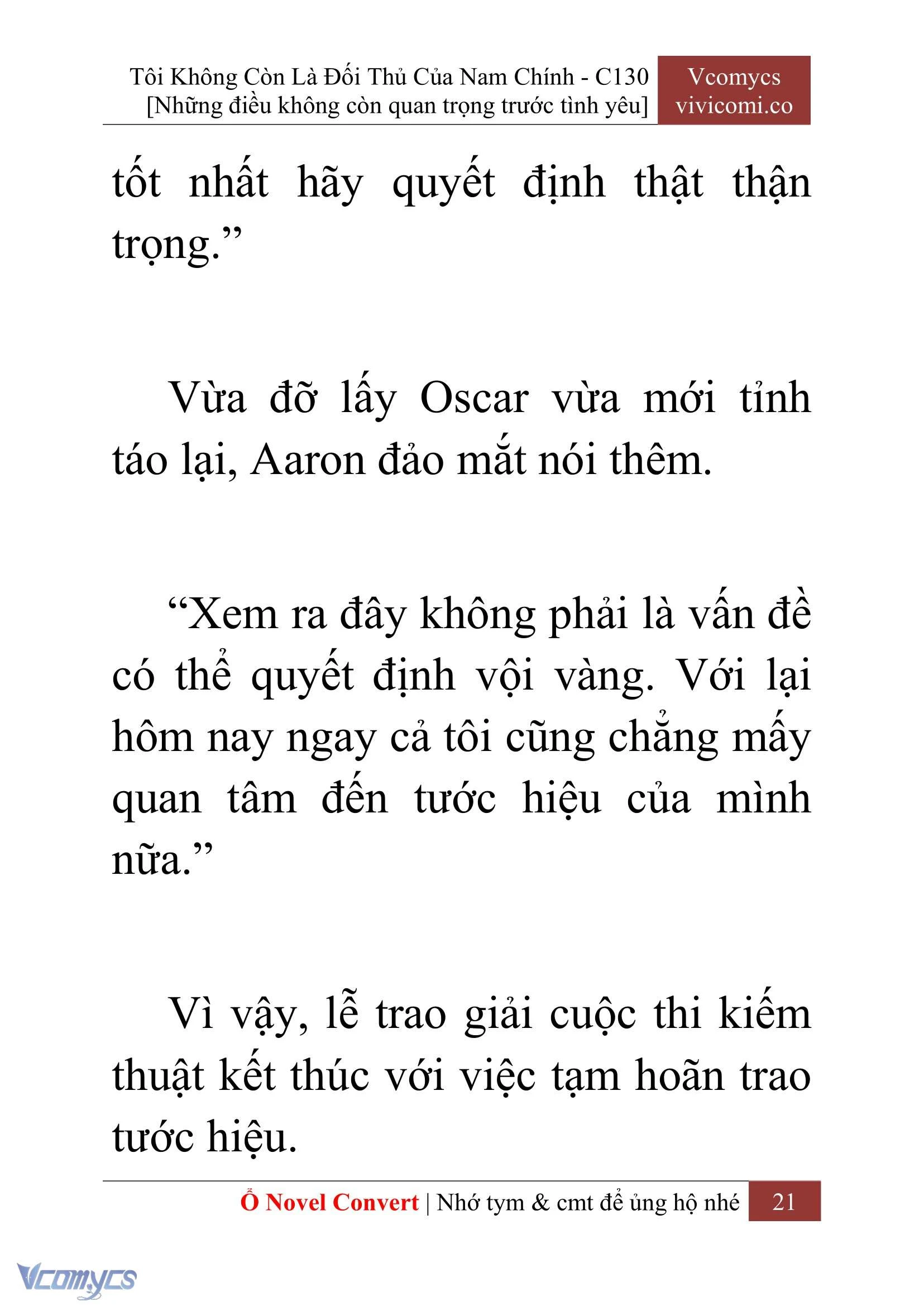 [Novel] Tôi Không Còn Là Đối Thủ Của Nam Chính Chapter  130 - 23