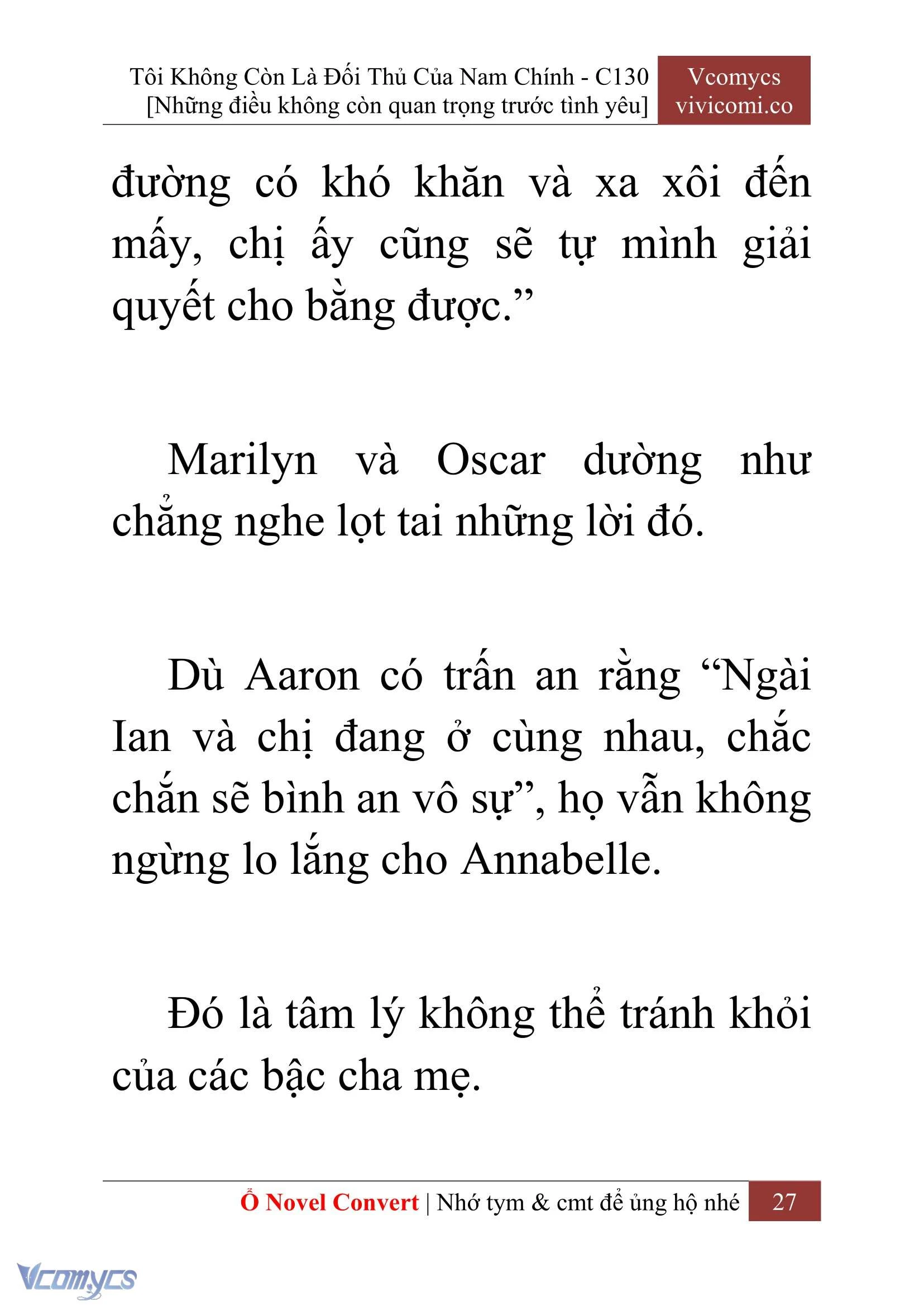 [Novel] Tôi Không Còn Là Đối Thủ Của Nam Chính Chapter  130 - 29