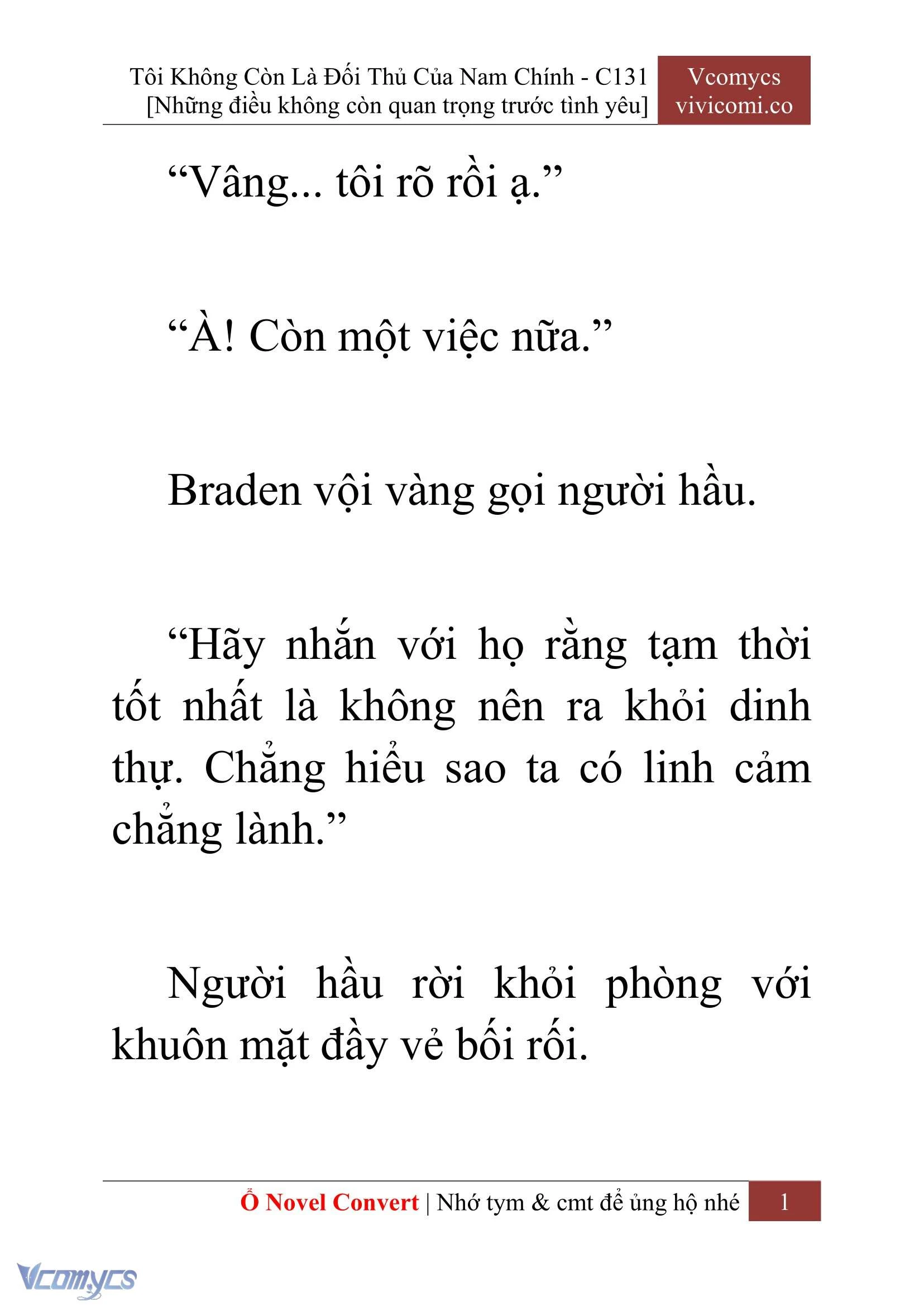 [Novel] Tôi Không Còn Là Đối Thủ Của Nam Chính Chapter  131 - 3