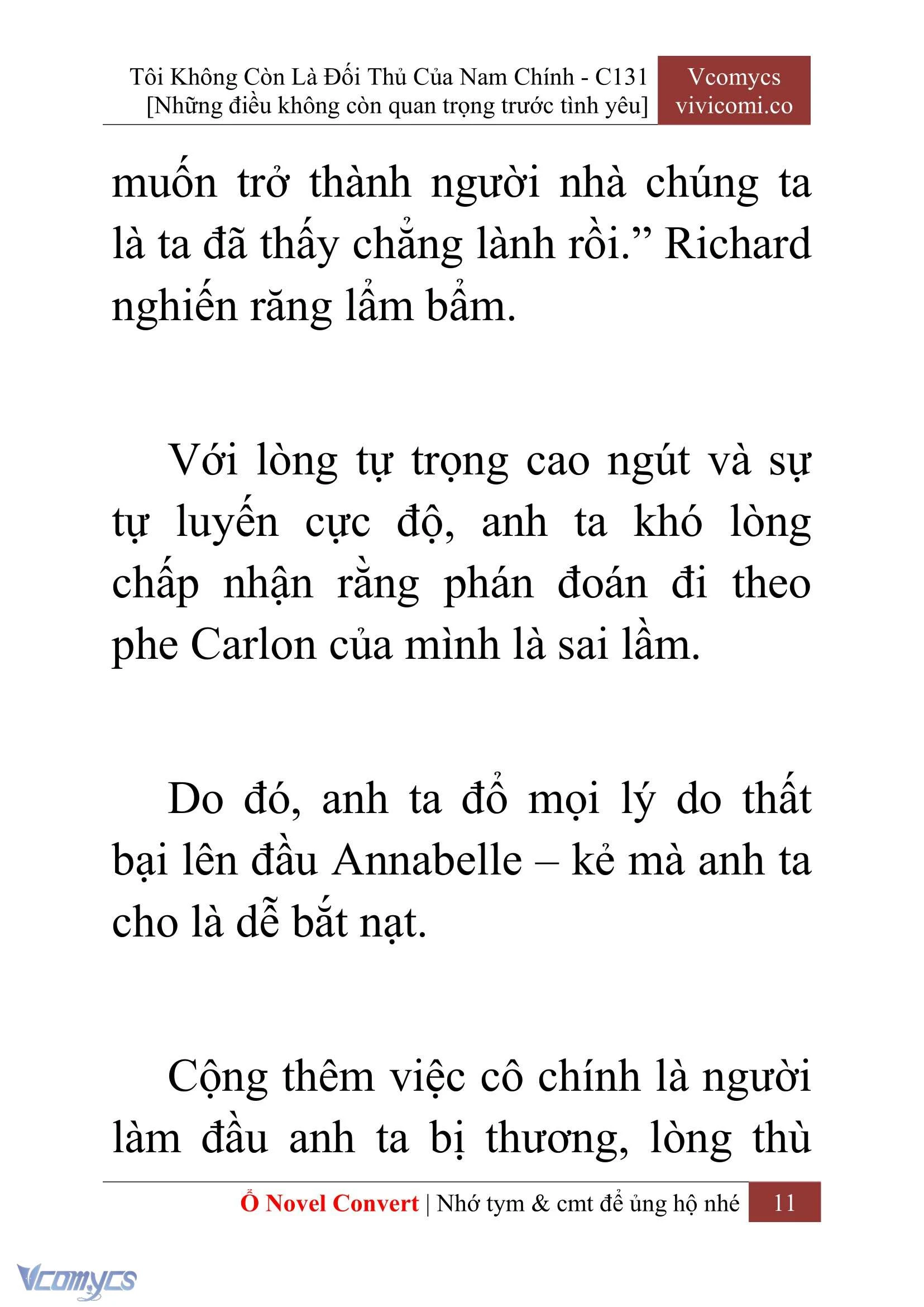 [Novel] Tôi Không Còn Là Đối Thủ Của Nam Chính Chapter  131 - 13