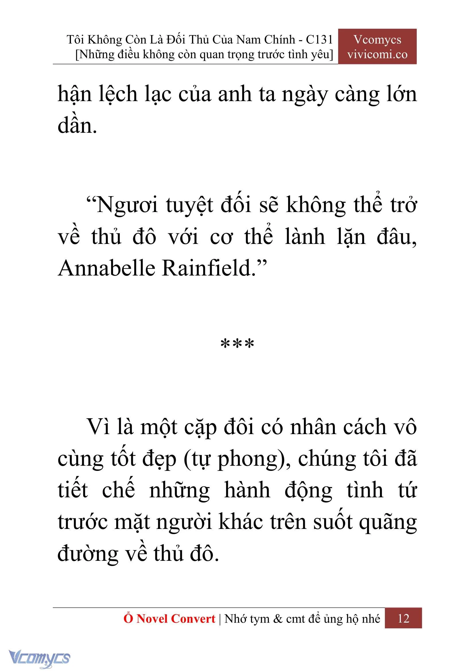 [Novel] Tôi Không Còn Là Đối Thủ Của Nam Chính Chapter  131 - 14