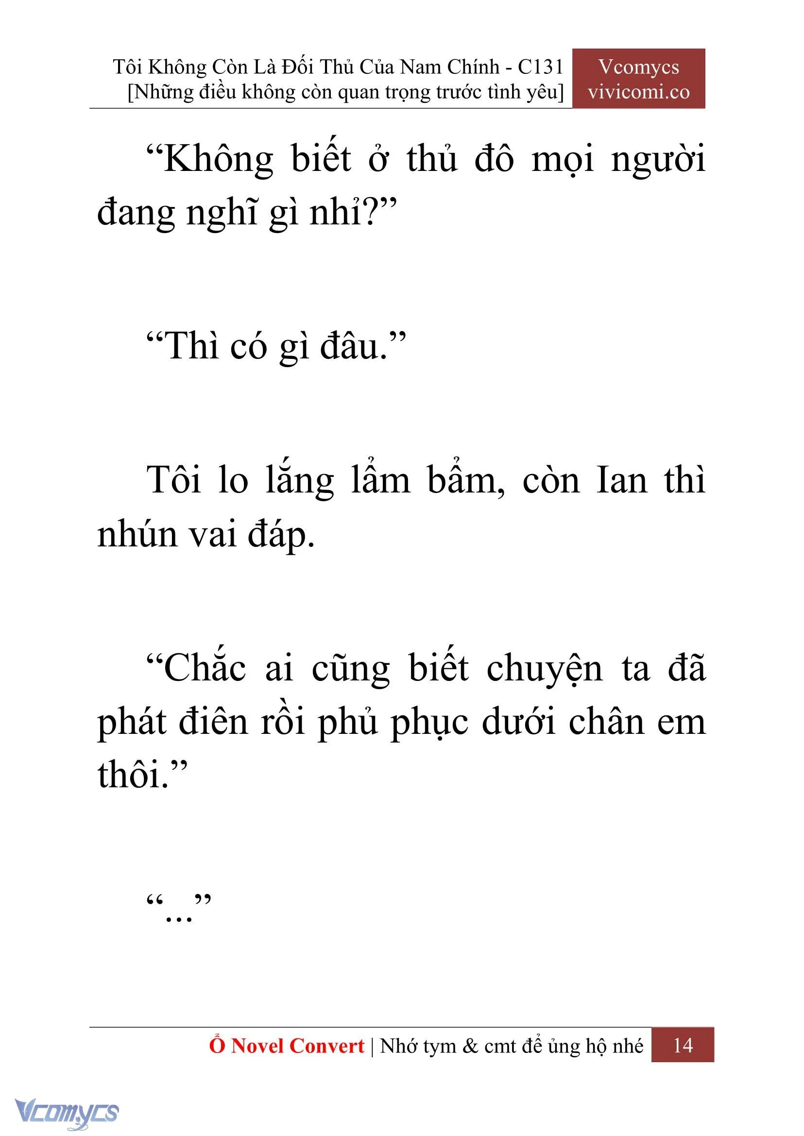 [Novel] Tôi Không Còn Là Đối Thủ Của Nam Chính Chapter  131 - 16