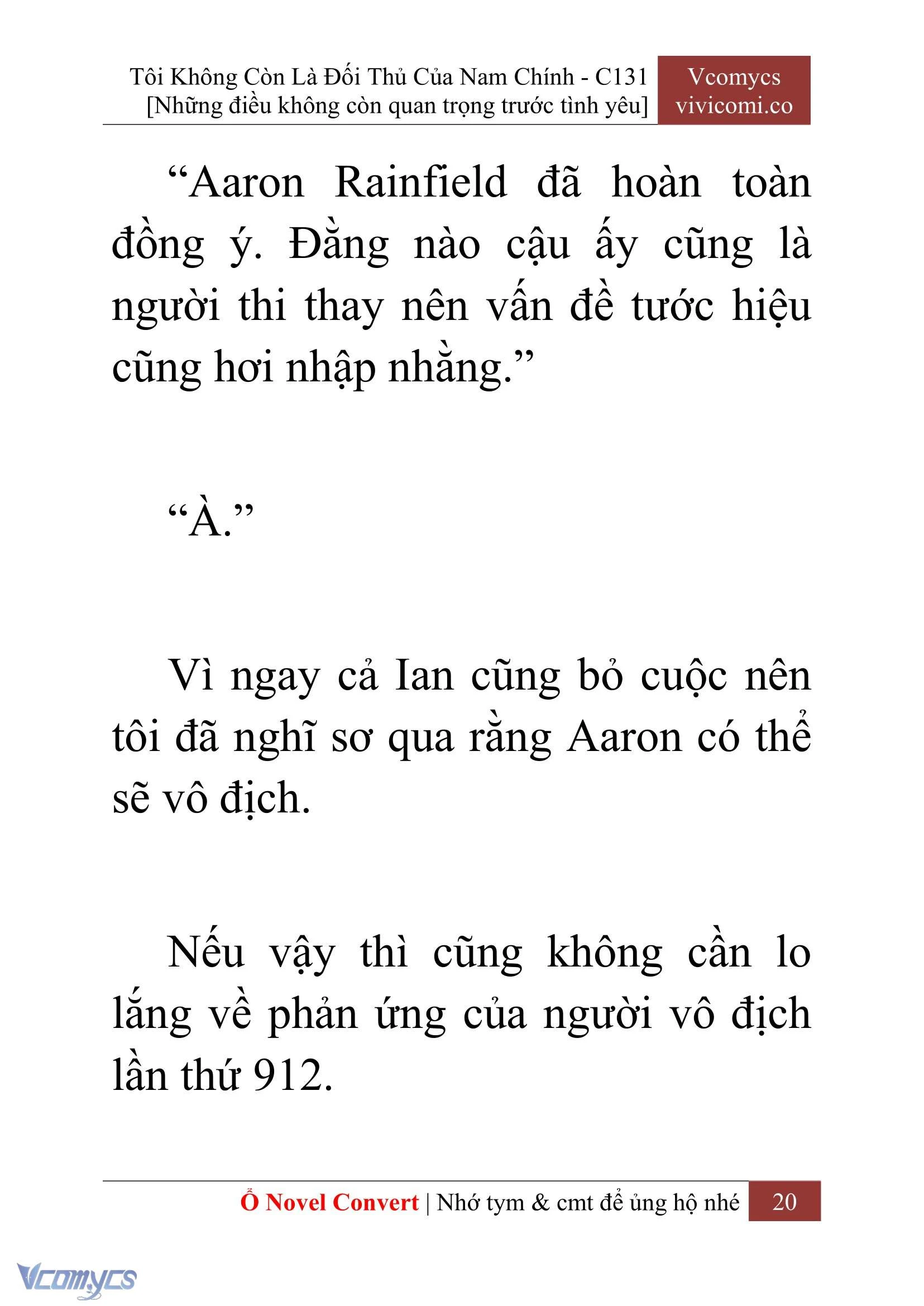 [Novel] Tôi Không Còn Là Đối Thủ Của Nam Chính Chapter  131 - 22