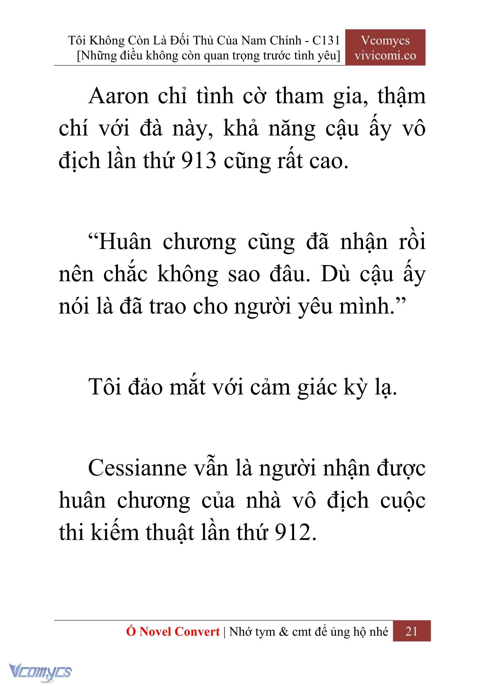 [Novel] Tôi Không Còn Là Đối Thủ Của Nam Chính Chapter  131 - 23