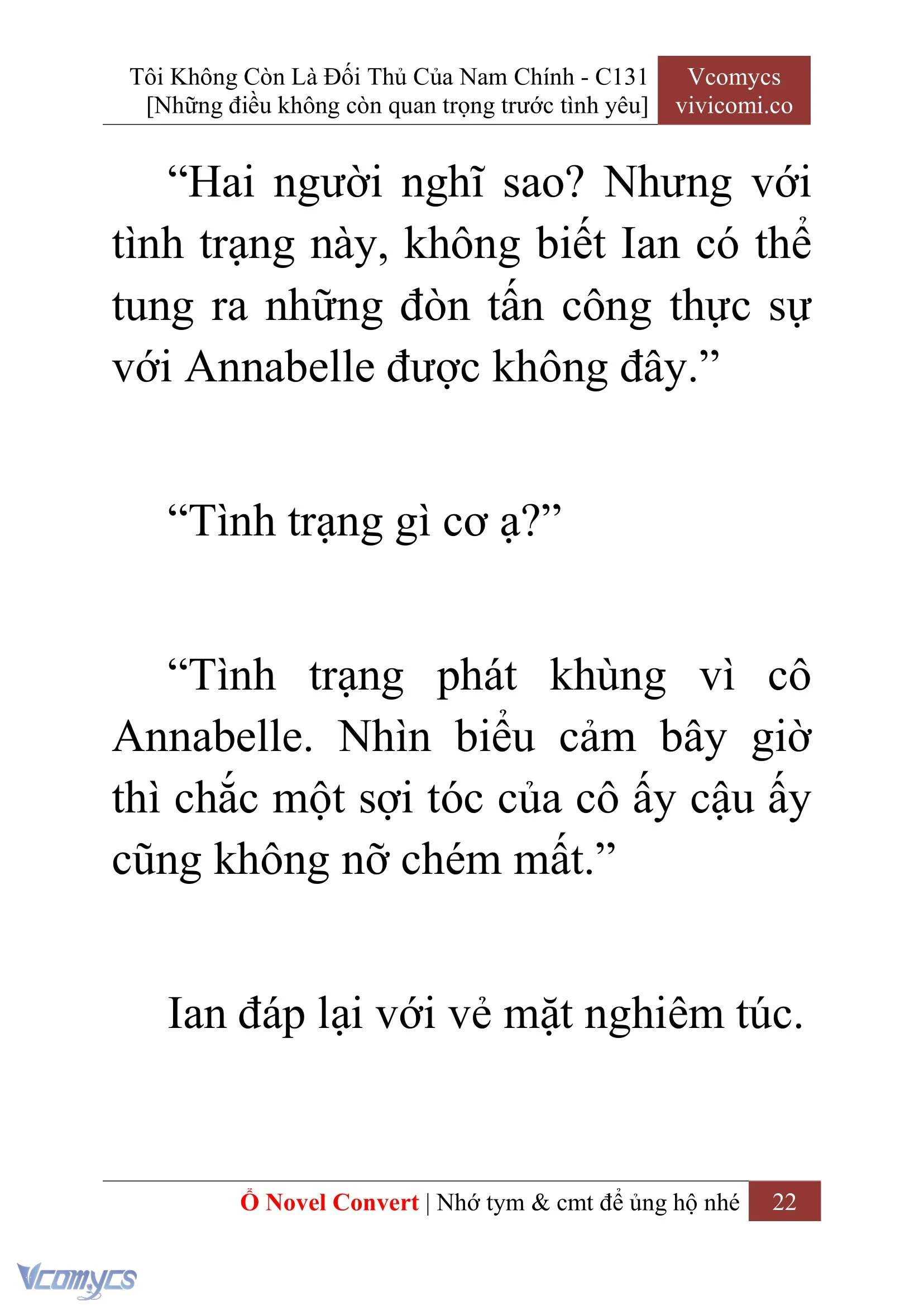 [Novel] Tôi Không Còn Là Đối Thủ Của Nam Chính Chapter  131 - 24