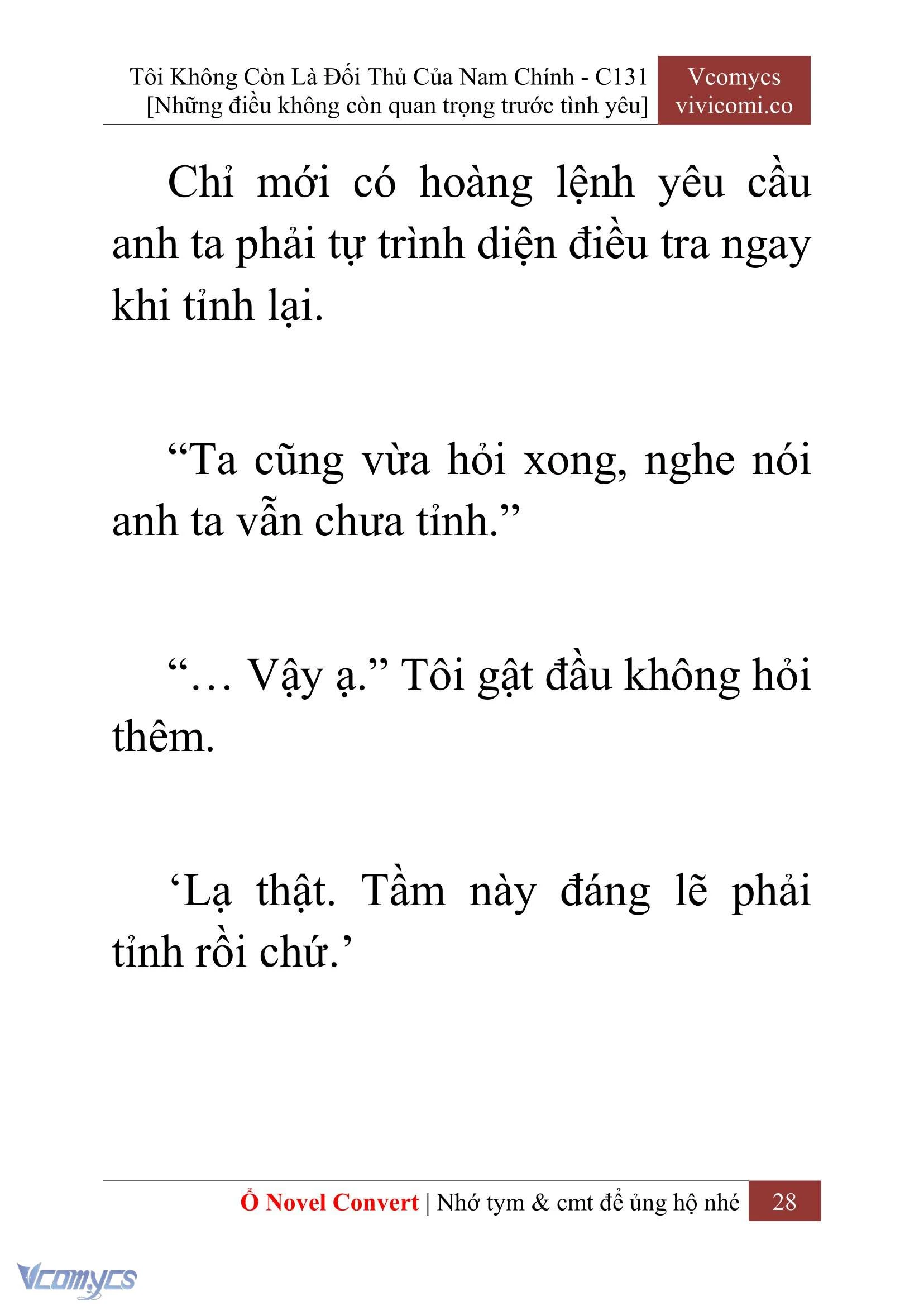[Novel] Tôi Không Còn Là Đối Thủ Của Nam Chính Chapter  131 - 30