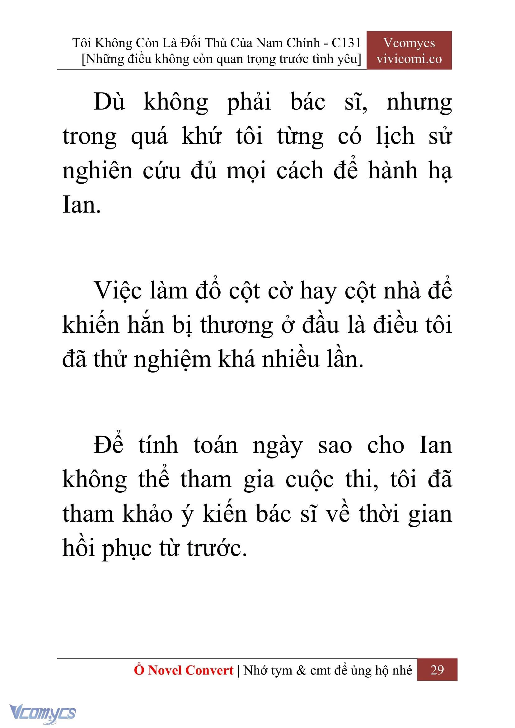 [Novel] Tôi Không Còn Là Đối Thủ Của Nam Chính Chapter  131 - 31