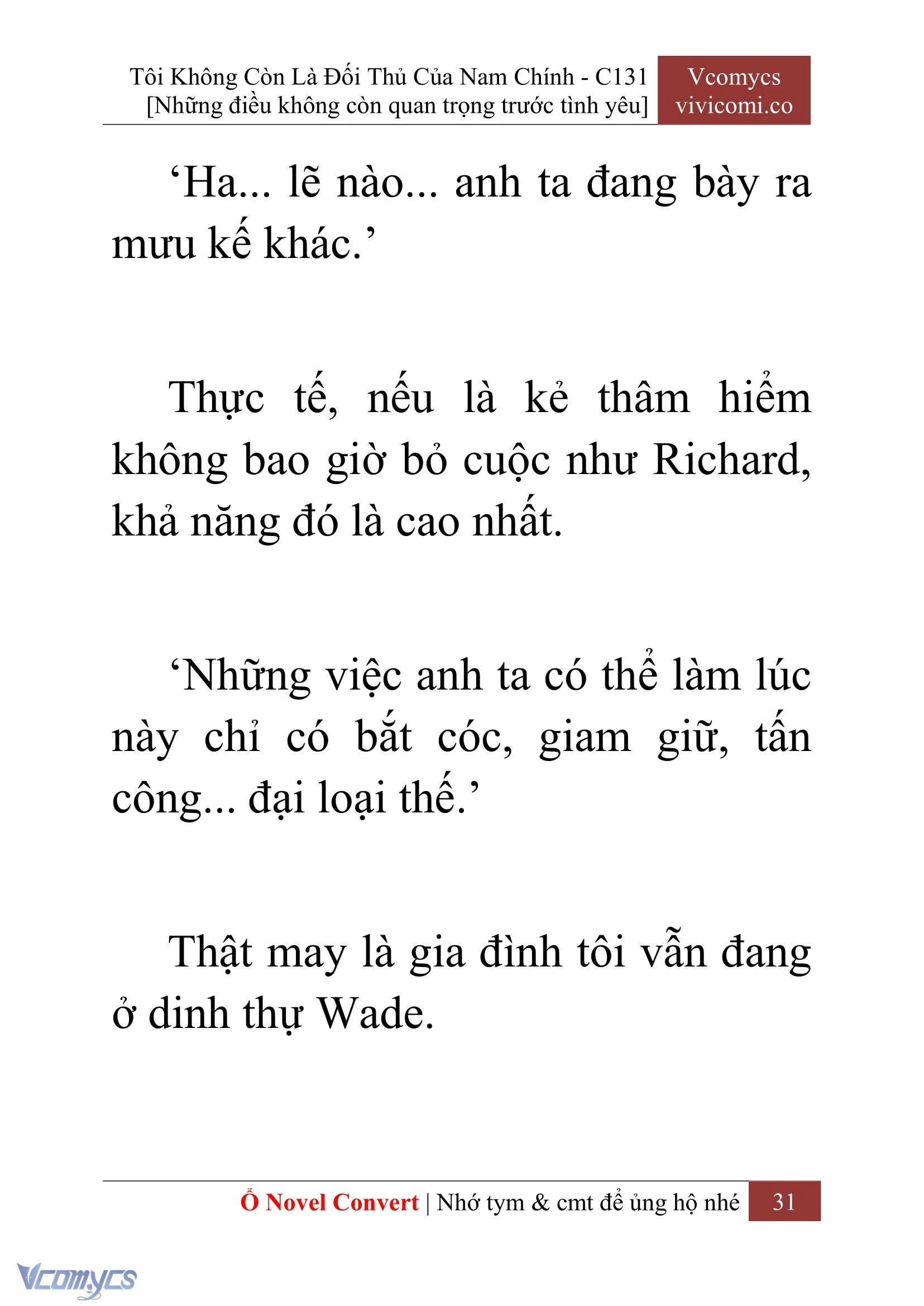 [Novel] Tôi Không Còn Là Đối Thủ Của Nam Chính Chapter  131 - 33