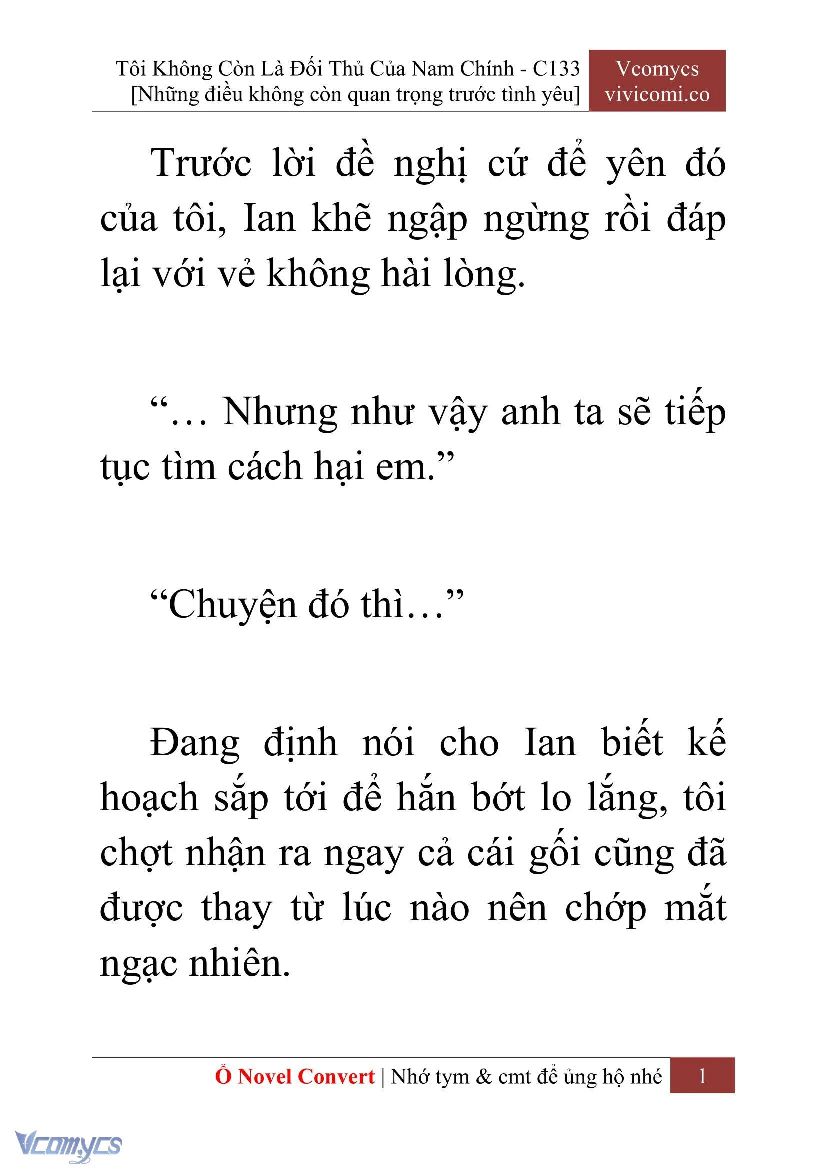 [Novel] Tôi Không Còn Là Đối Thủ Của Nam Chính Chapter  133 - 3