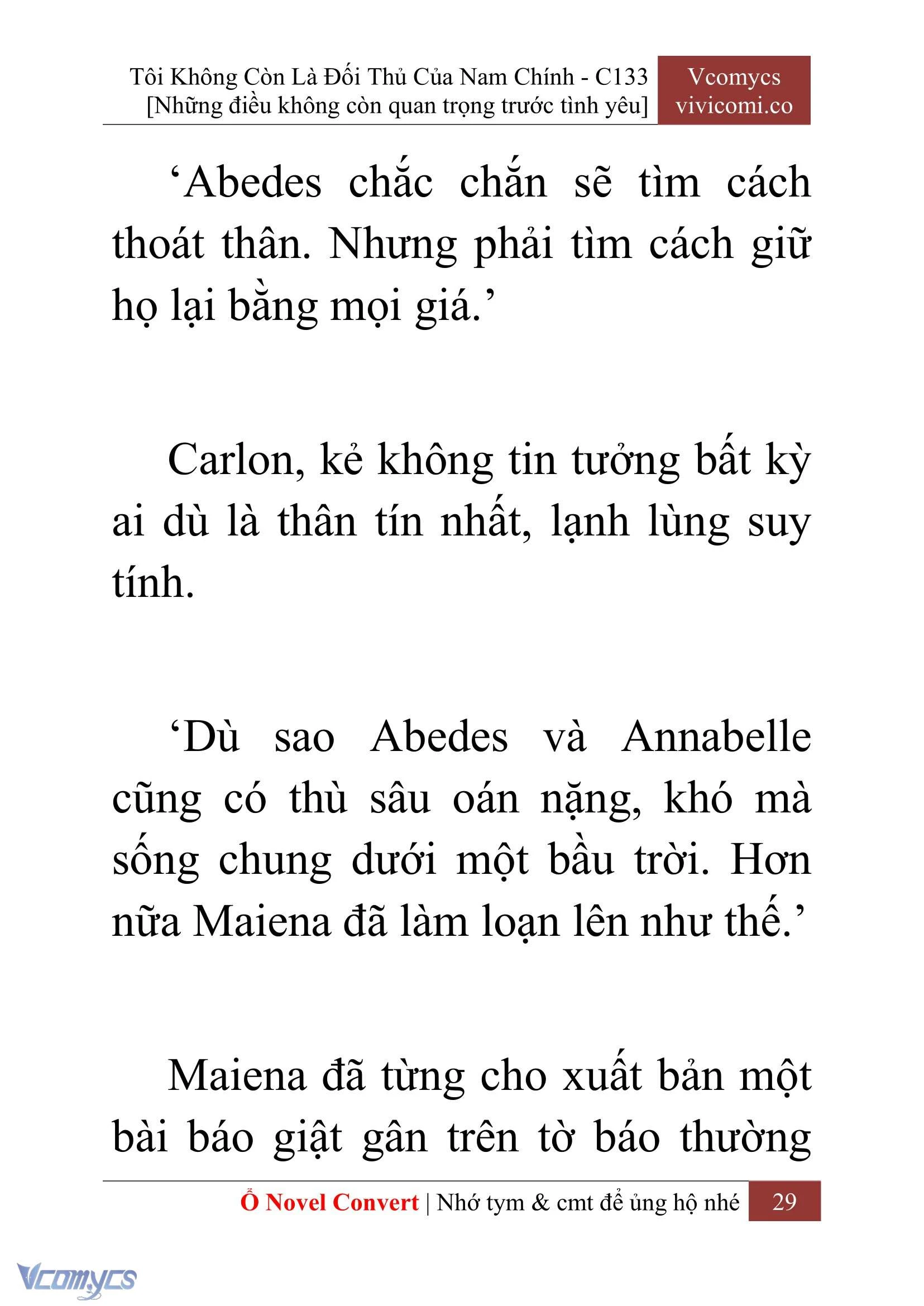 [Novel] Tôi Không Còn Là Đối Thủ Của Nam Chính Chapter  133 - 31
