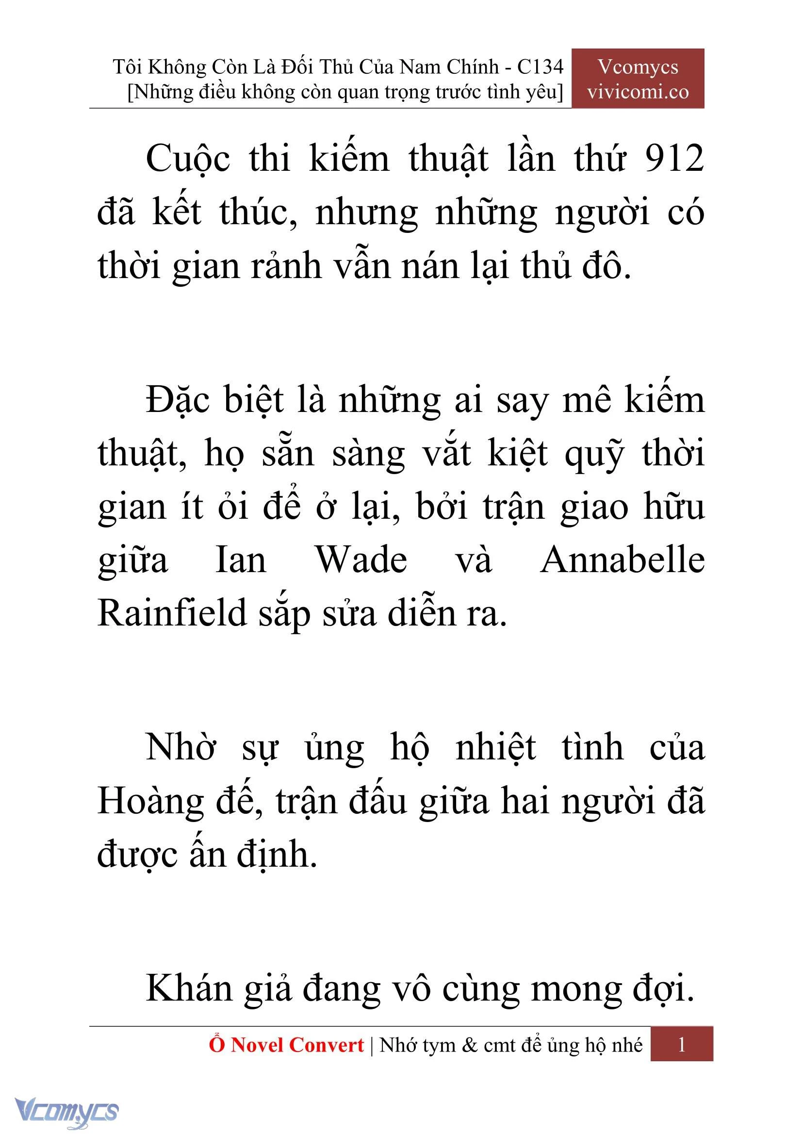 [Novel] Tôi Không Còn Là Đối Thủ Của Nam Chính Chapter  134 - 3