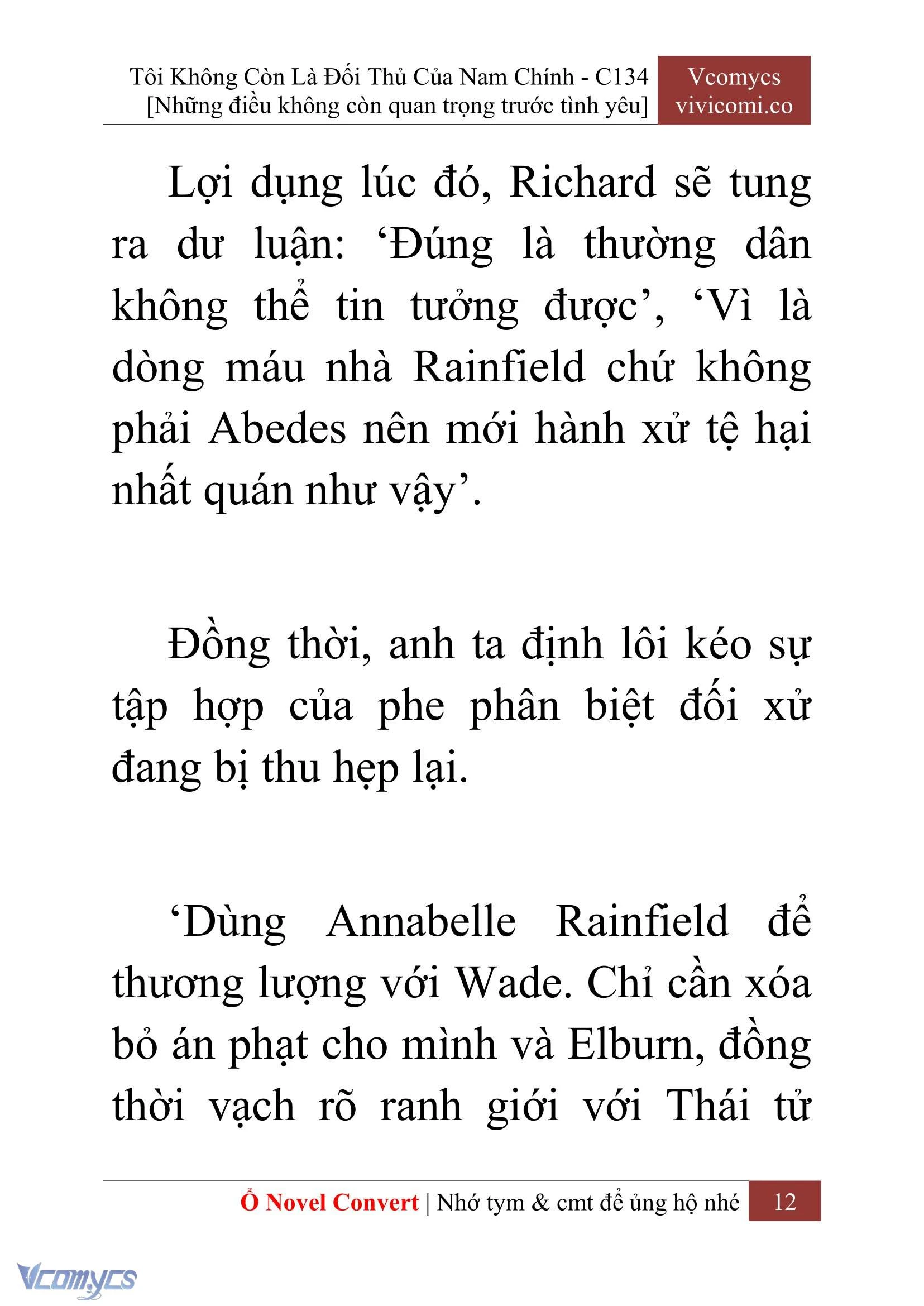 [Novel] Tôi Không Còn Là Đối Thủ Của Nam Chính Chapter  134 - 14