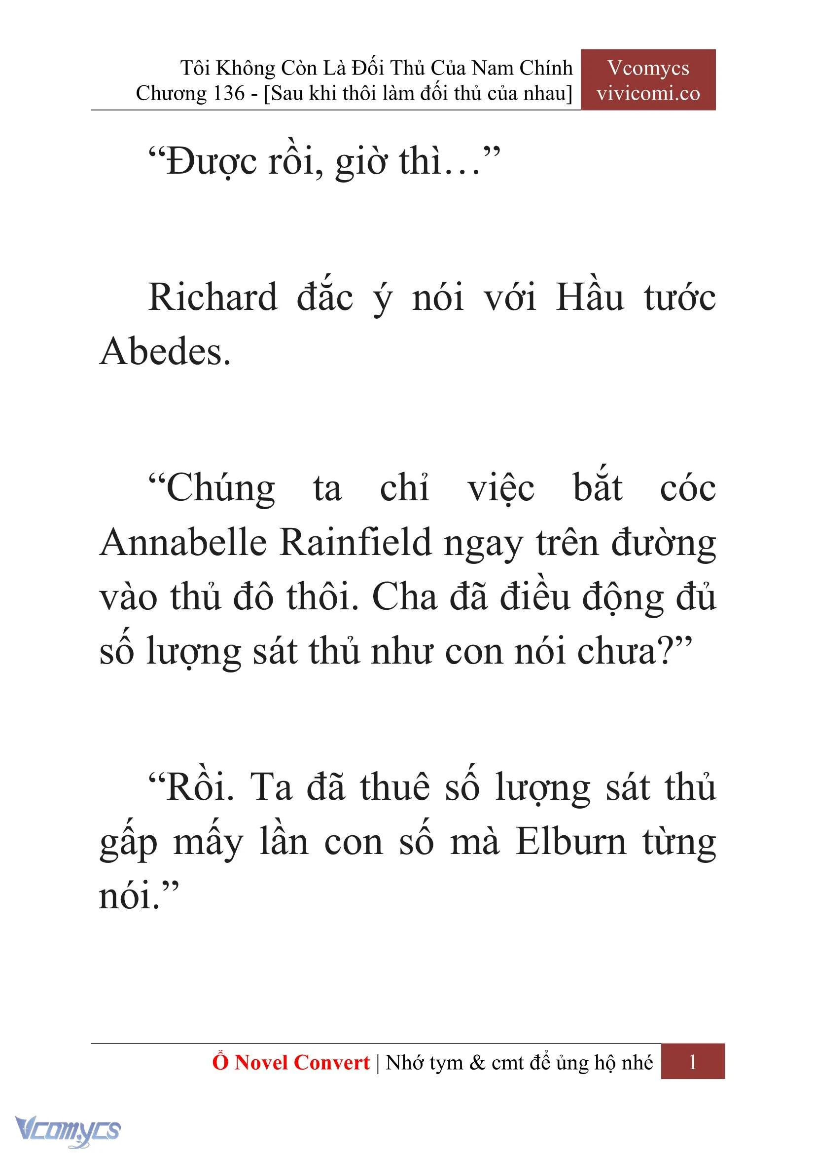 [Novel] Tôi Không Còn Là Đối Thủ Của Nam Chính Chapter  136 - 3