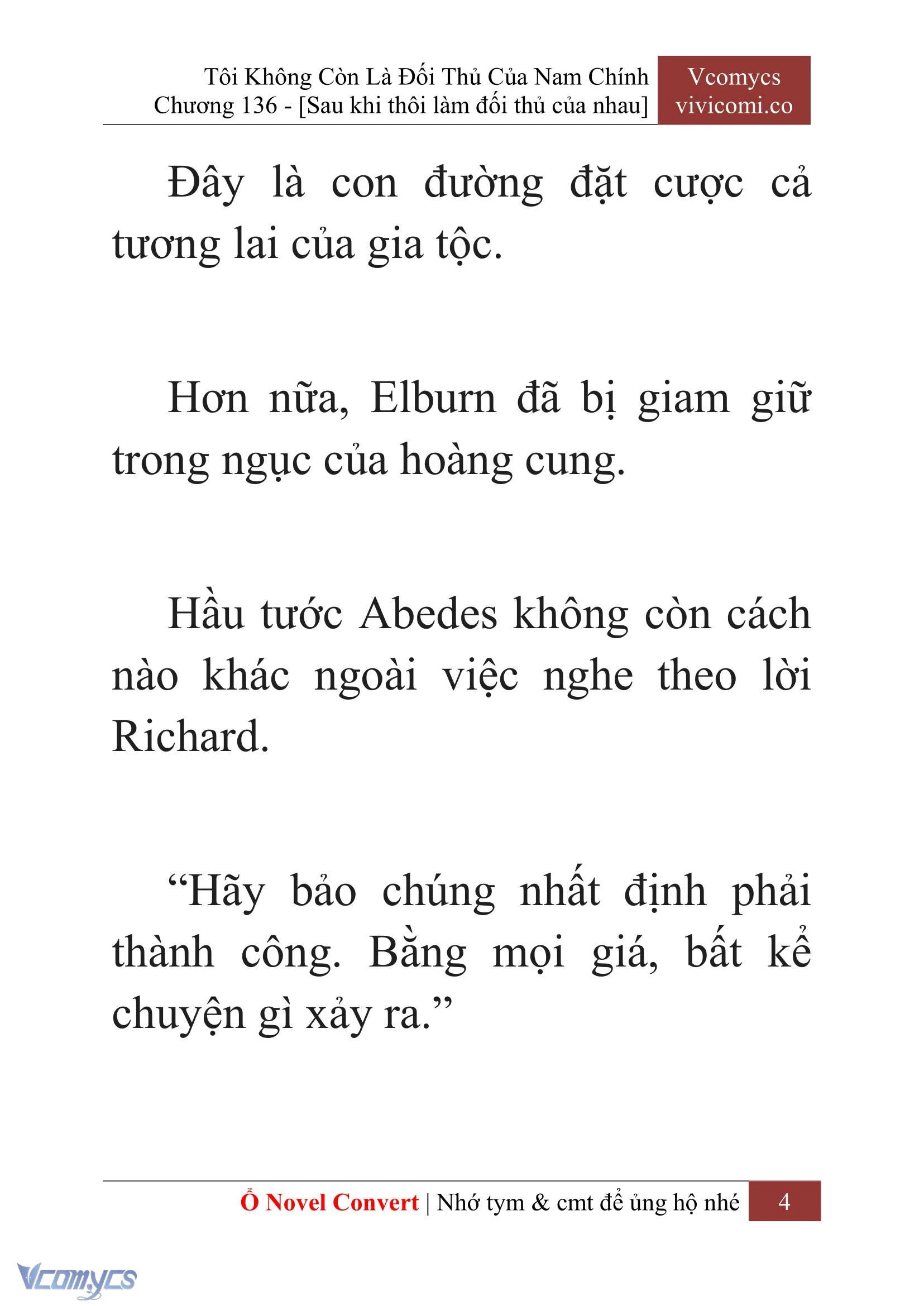 [Novel] Tôi Không Còn Là Đối Thủ Của Nam Chính Chapter  136 - 6