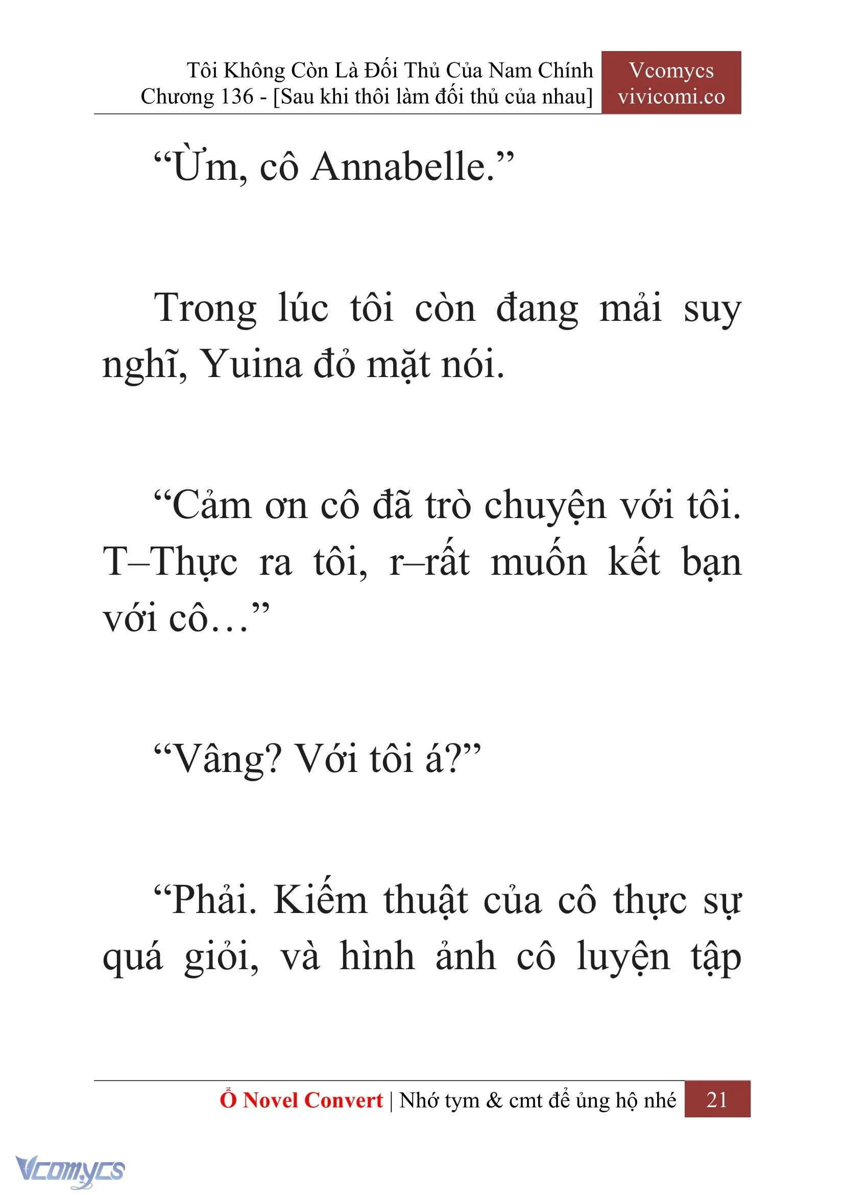 [Novel] Tôi Không Còn Là Đối Thủ Của Nam Chính Chapter  136 - 23