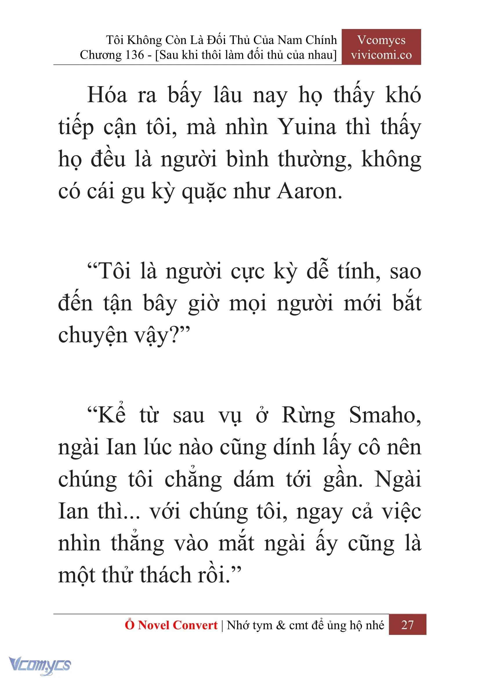 [Novel] Tôi Không Còn Là Đối Thủ Của Nam Chính Chapter  136 - 29