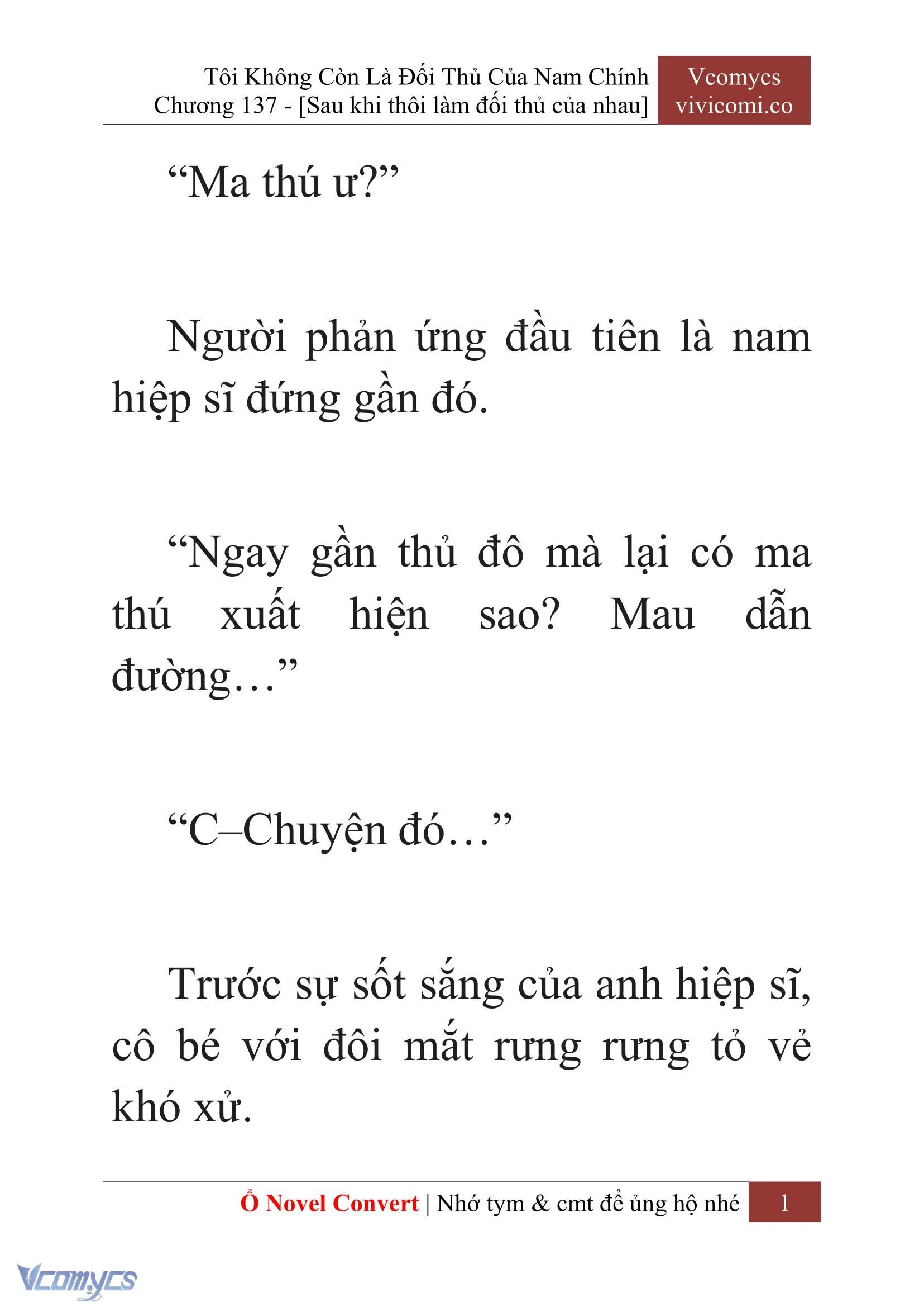 [Novel] Tôi Không Còn Là Đối Thủ Của Nam Chính Chapter  137 - 3