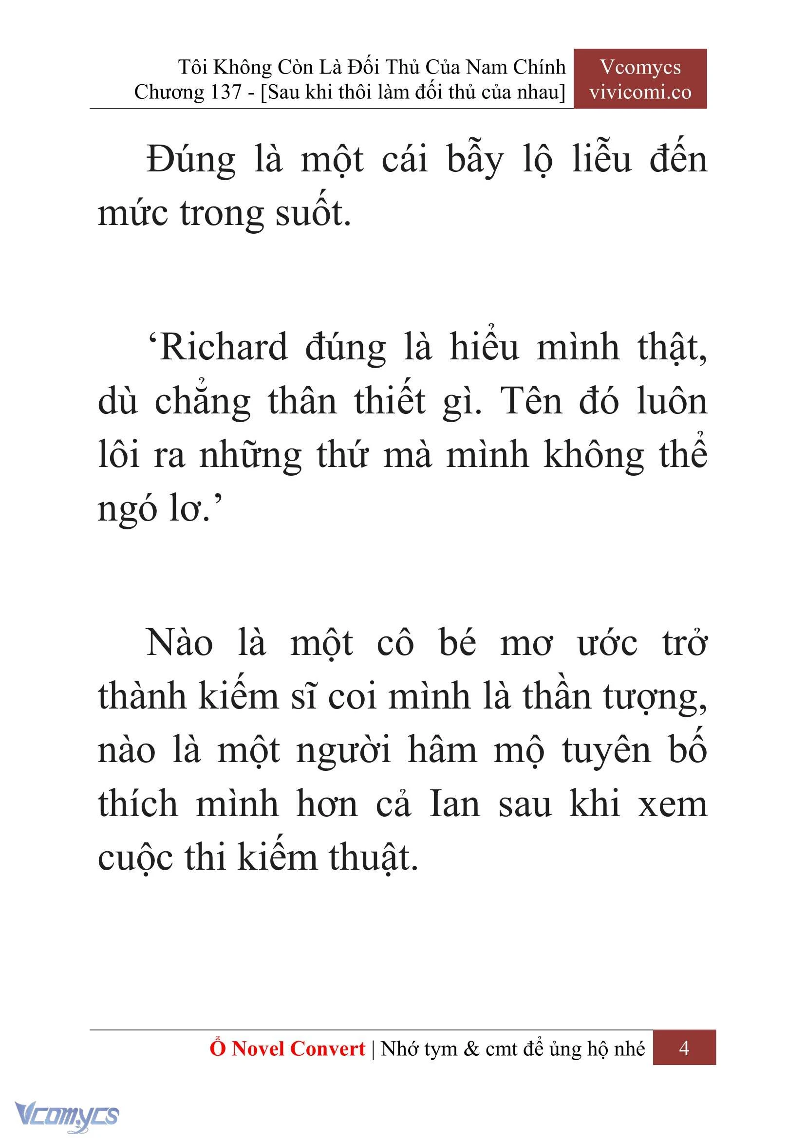 [Novel] Tôi Không Còn Là Đối Thủ Của Nam Chính Chapter  137 - 6