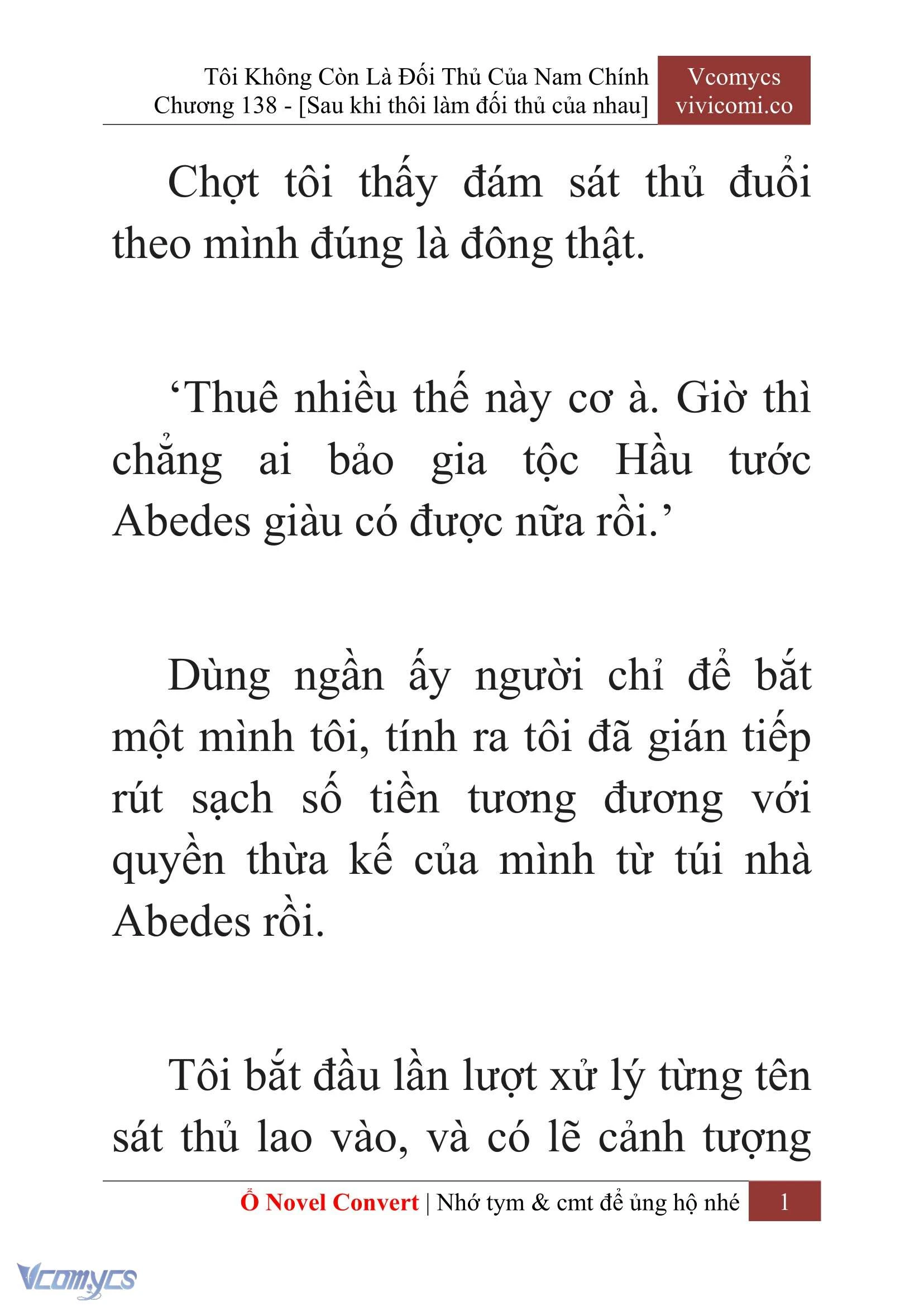 [Novel] Tôi Không Còn Là Đối Thủ Của Nam Chính Chapter  138 - 3