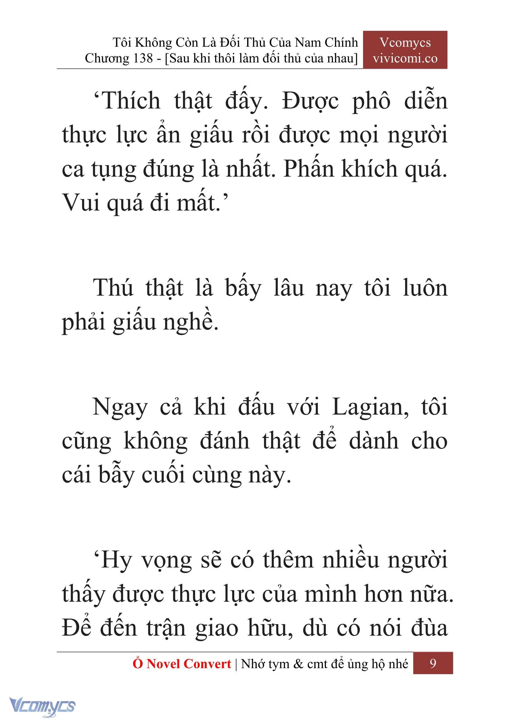 [Novel] Tôi Không Còn Là Đối Thủ Của Nam Chính Chapter  138 - 11