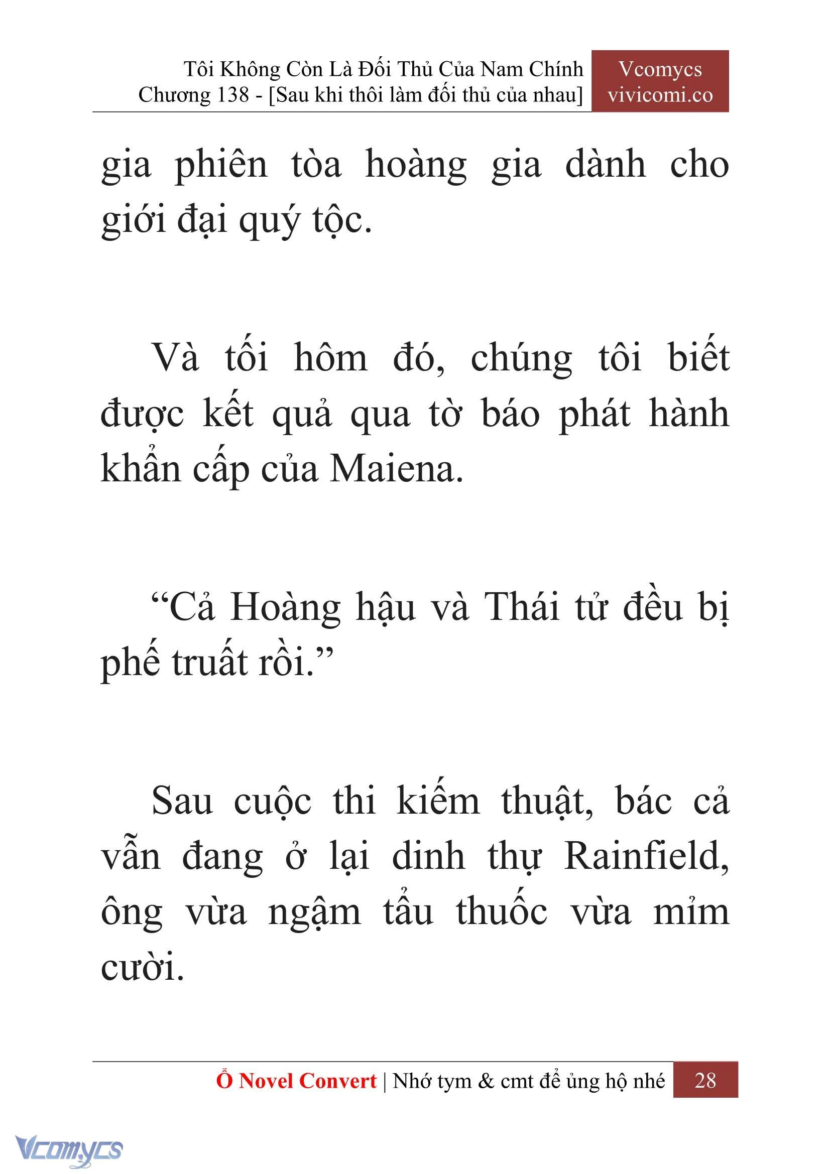 [Novel] Tôi Không Còn Là Đối Thủ Của Nam Chính Chapter  138 - 30