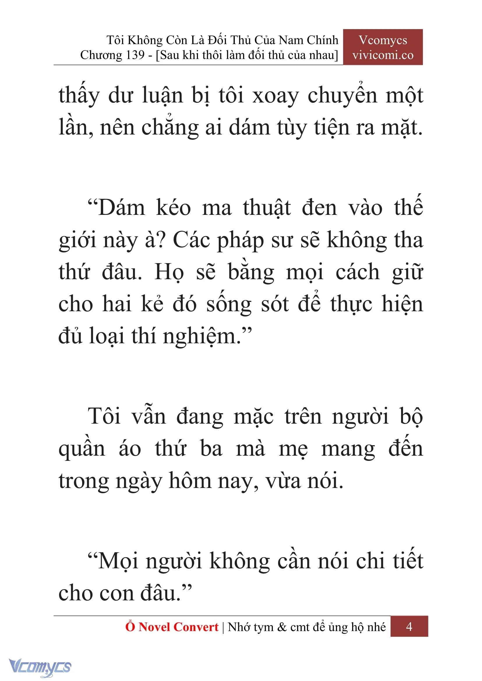 [Novel] Tôi Không Còn Là Đối Thủ Của Nam Chính Chapter  139 - 6