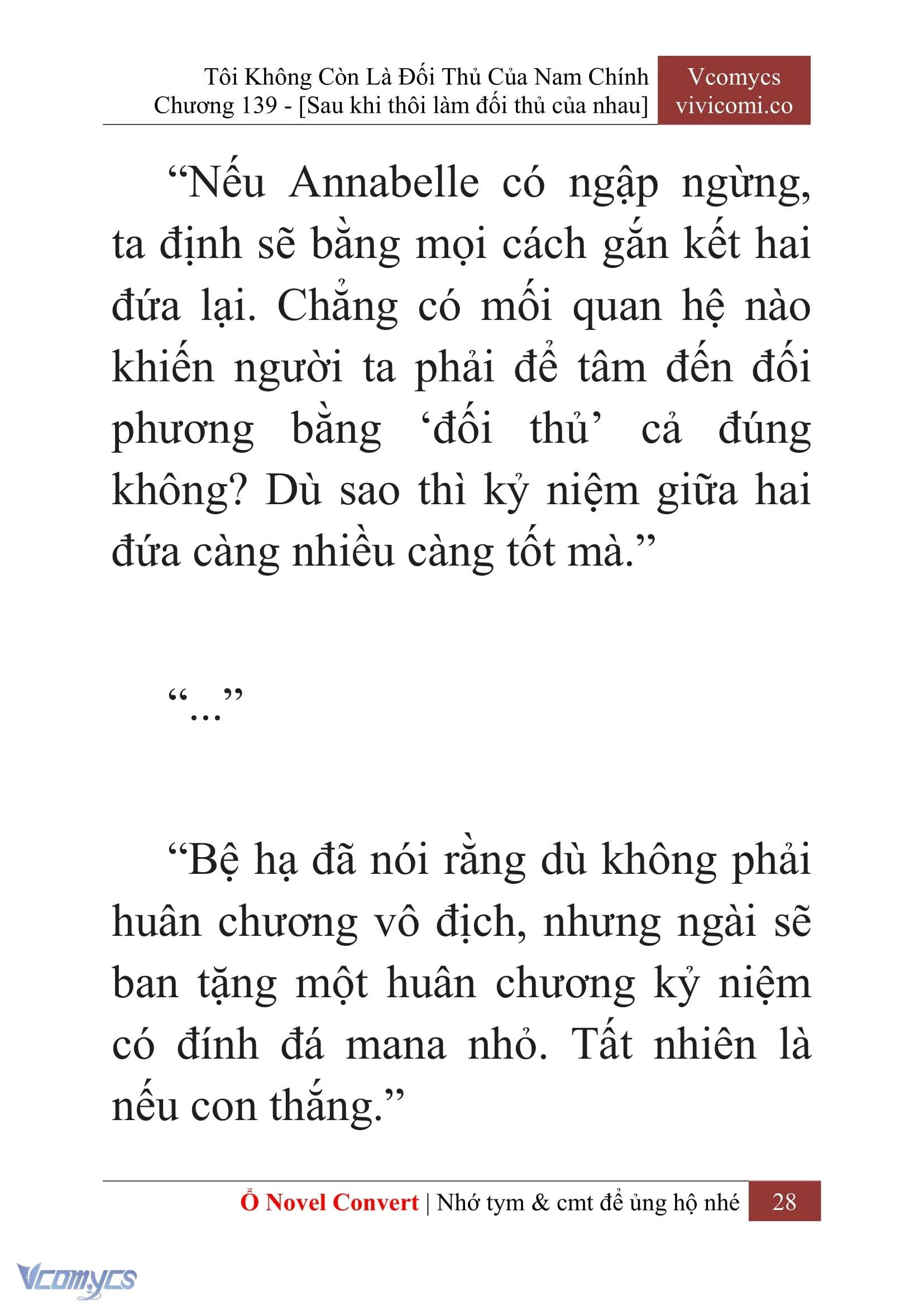 [Novel] Tôi Không Còn Là Đối Thủ Của Nam Chính Chapter  139 - 30