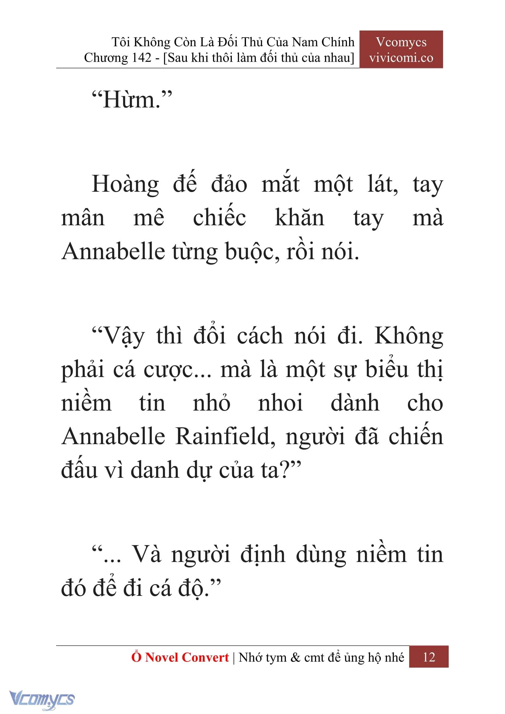 [Novel] Tôi Không Còn Là Đối Thủ Của Nam Chính Chapter  142 - 14