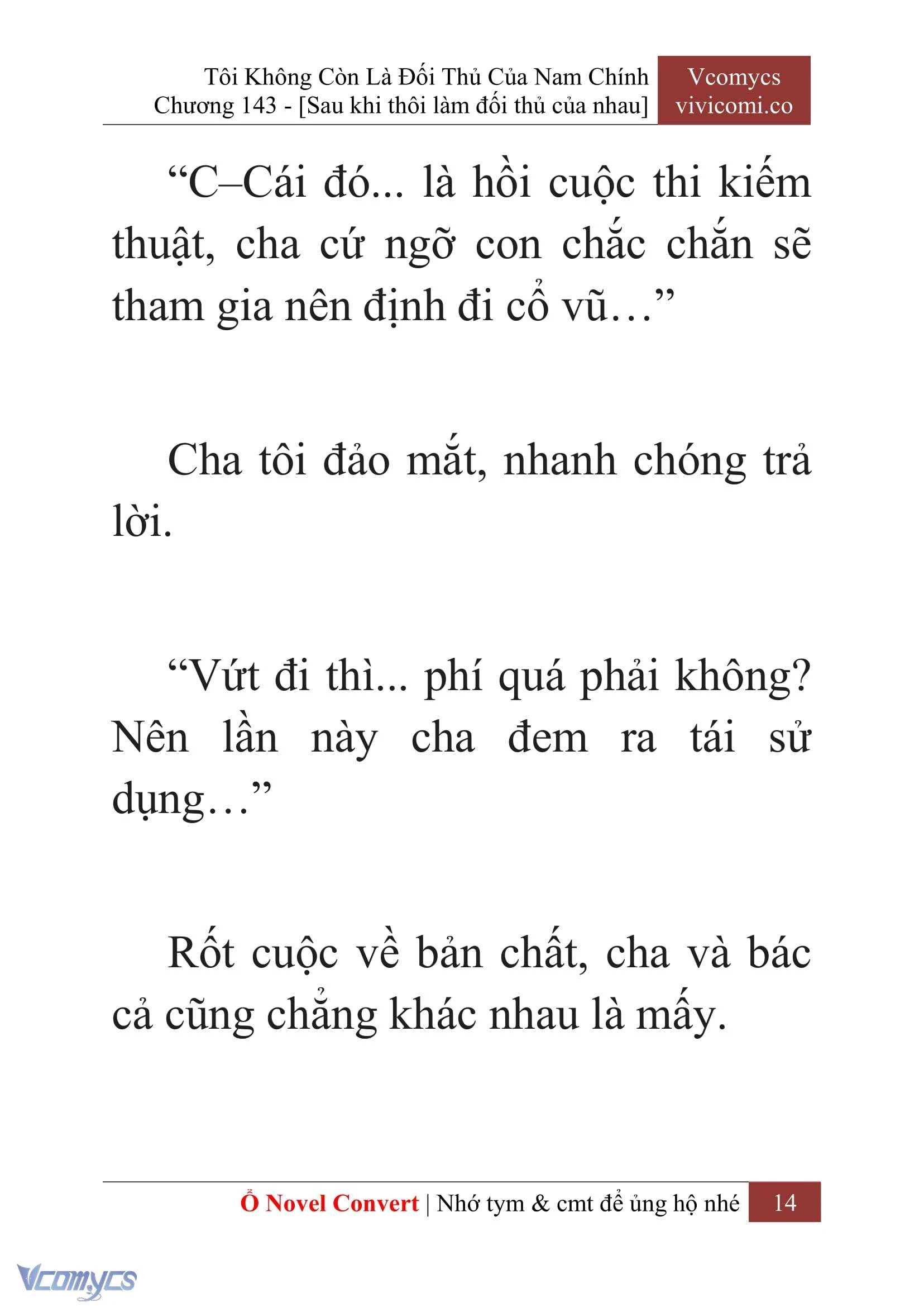 [Novel] Tôi Không Còn Là Đối Thủ Của Nam Chính Chapter  143 - 16