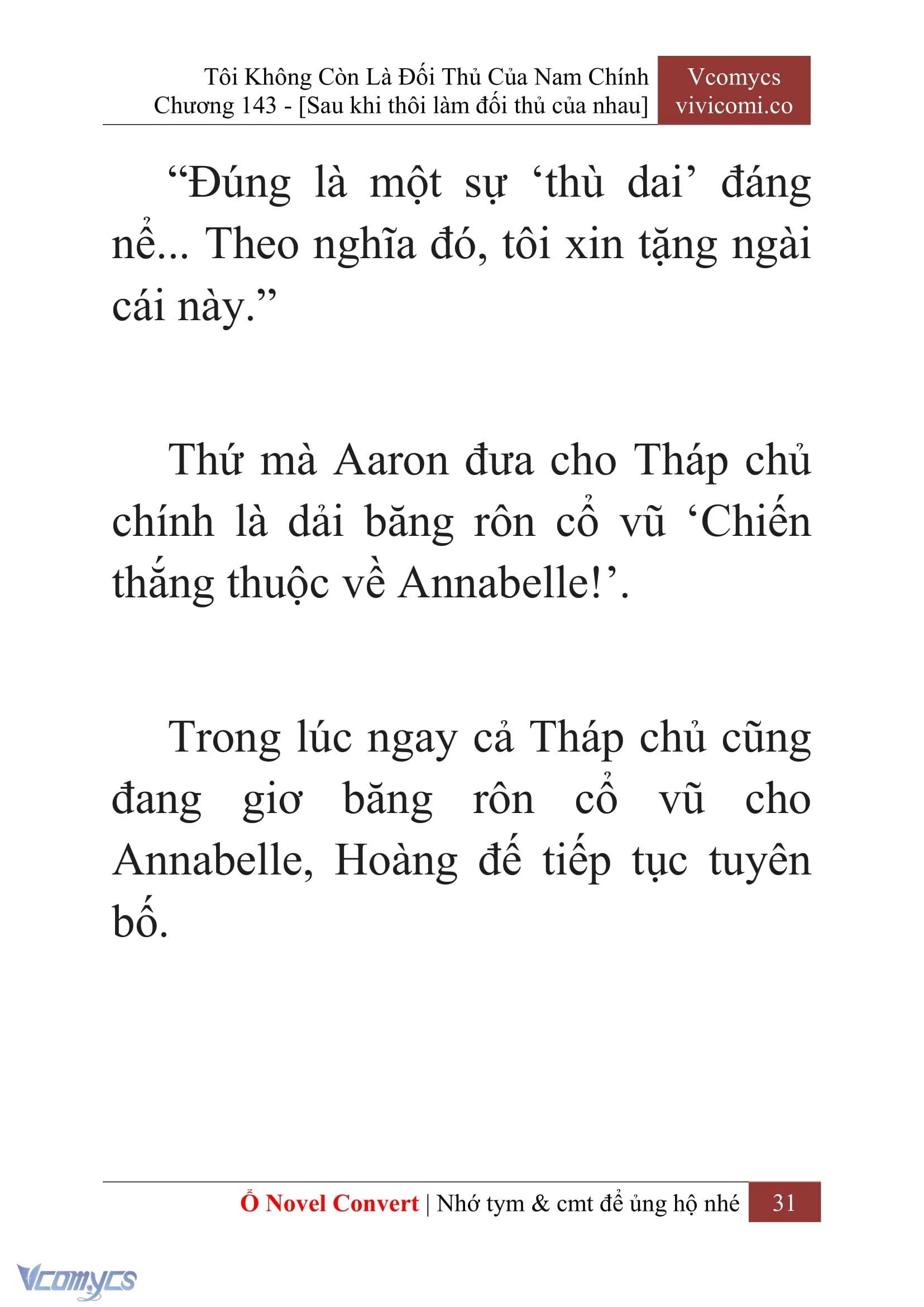 [Novel] Tôi Không Còn Là Đối Thủ Của Nam Chính Chapter  143 - 33