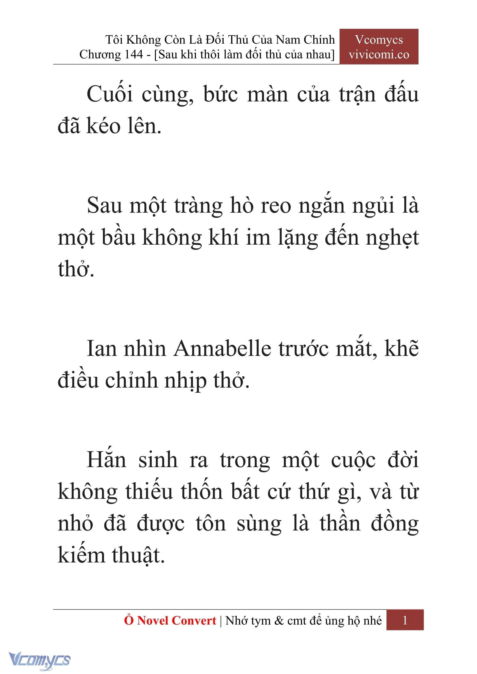 [Novel] Tôi Không Còn Là Đối Thủ Của Nam Chính Chapter  144 - 3