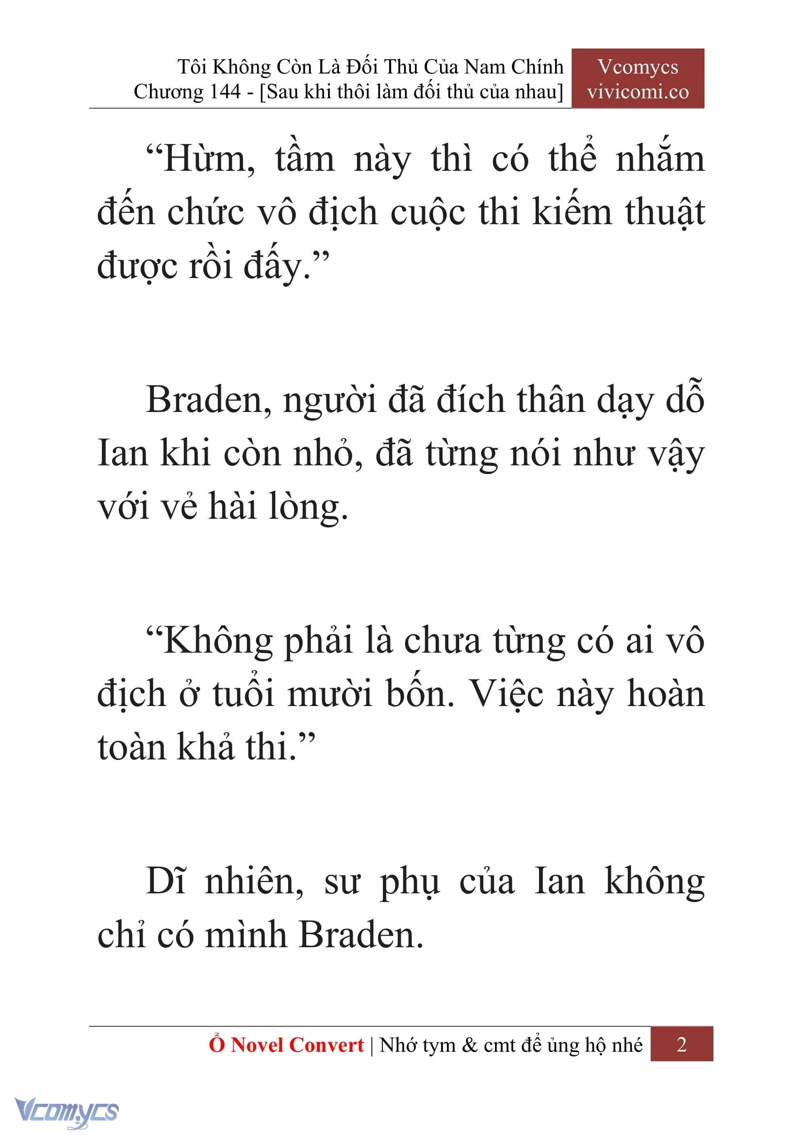 [Novel] Tôi Không Còn Là Đối Thủ Của Nam Chính Chapter  144 - 4