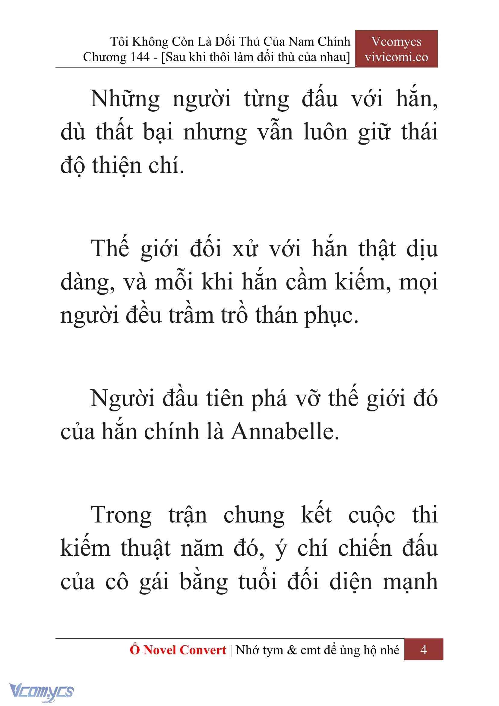 [Novel] Tôi Không Còn Là Đối Thủ Của Nam Chính Chapter  144 - 6