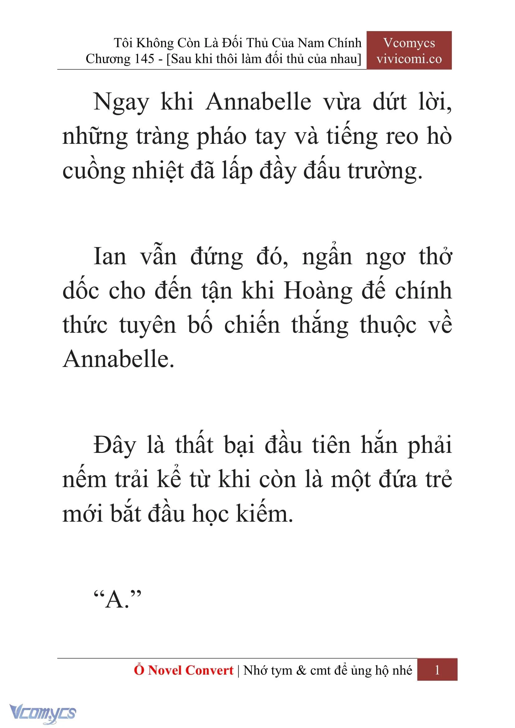[Novel] Tôi Không Còn Là Đối Thủ Của Nam Chính Chapter  145 - 3