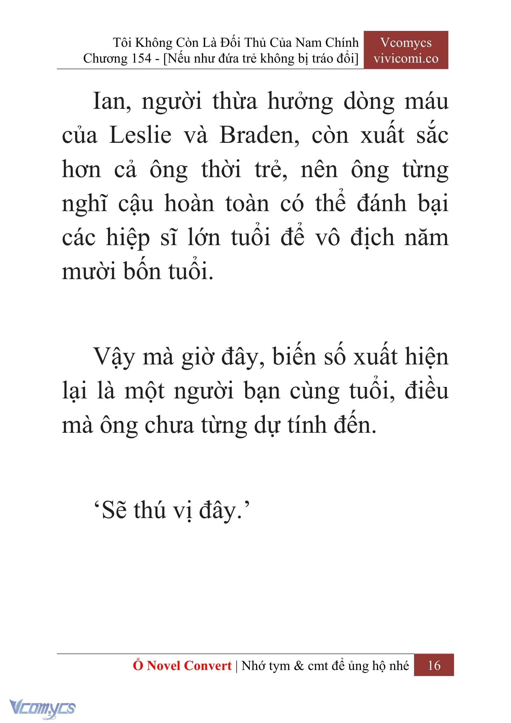 [Novel] Tôi Không Còn Là Đối Thủ Của Nam Chính Chapter  154 - 18