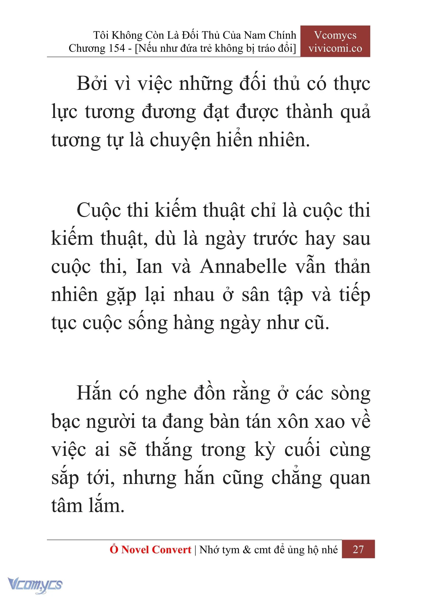 [Novel] Tôi Không Còn Là Đối Thủ Của Nam Chính Chapter  154 - 29