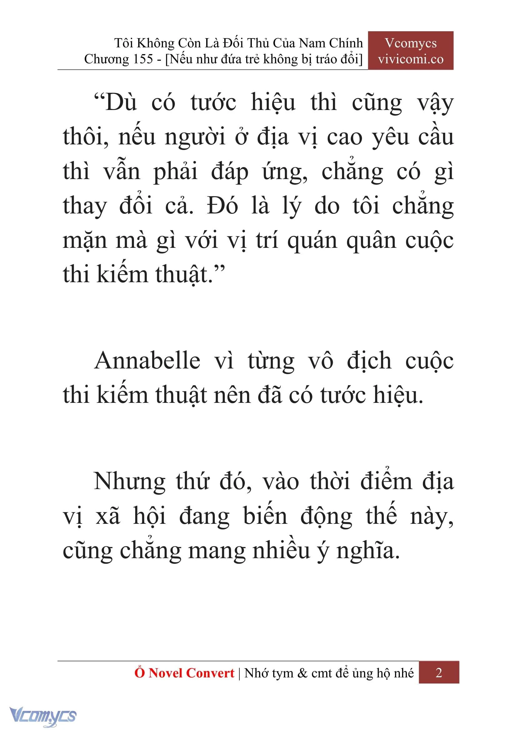 [Novel] Tôi Không Còn Là Đối Thủ Của Nam Chính Chapter  155 - 4