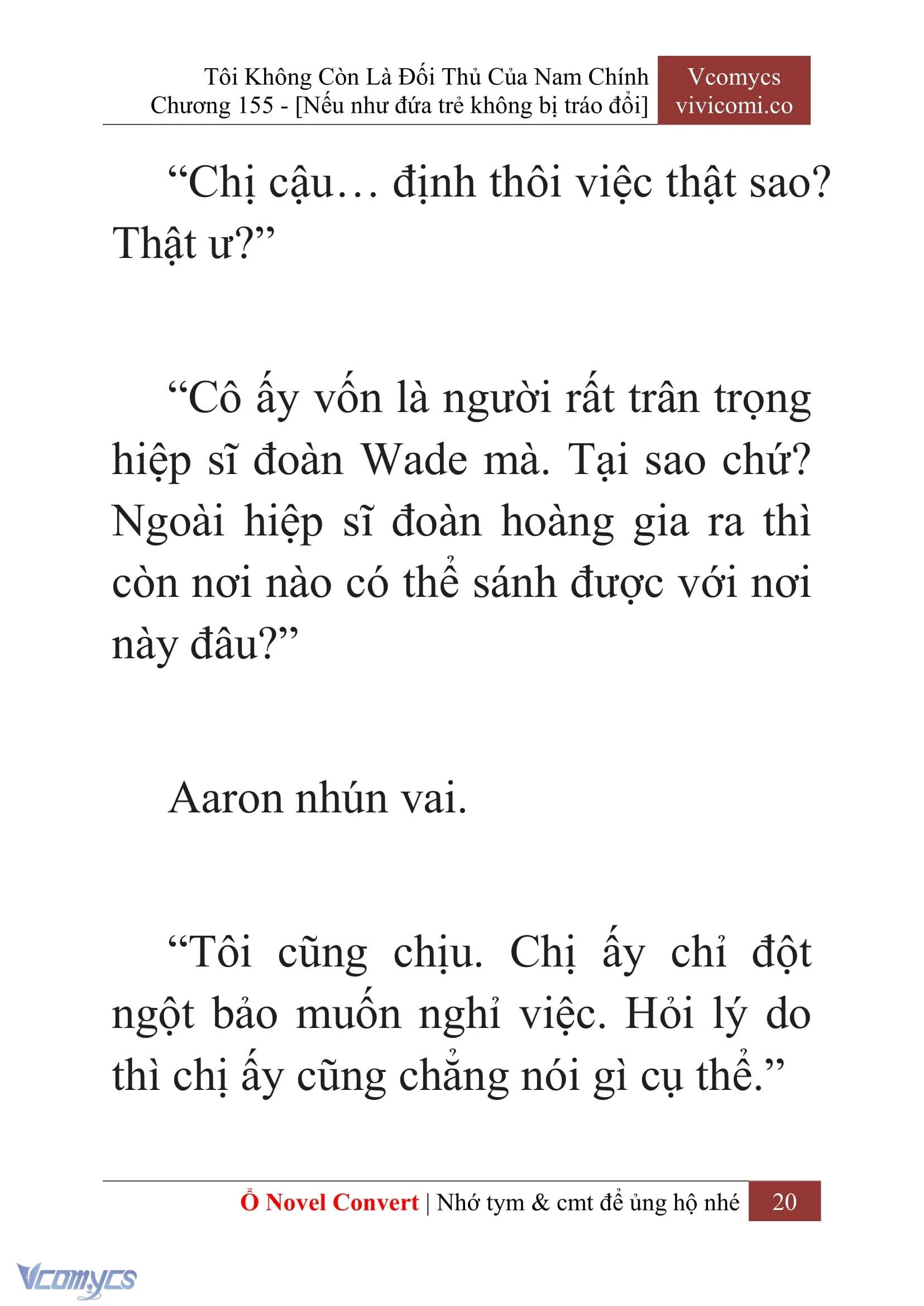 [Novel] Tôi Không Còn Là Đối Thủ Của Nam Chính Chapter  155 - 22
