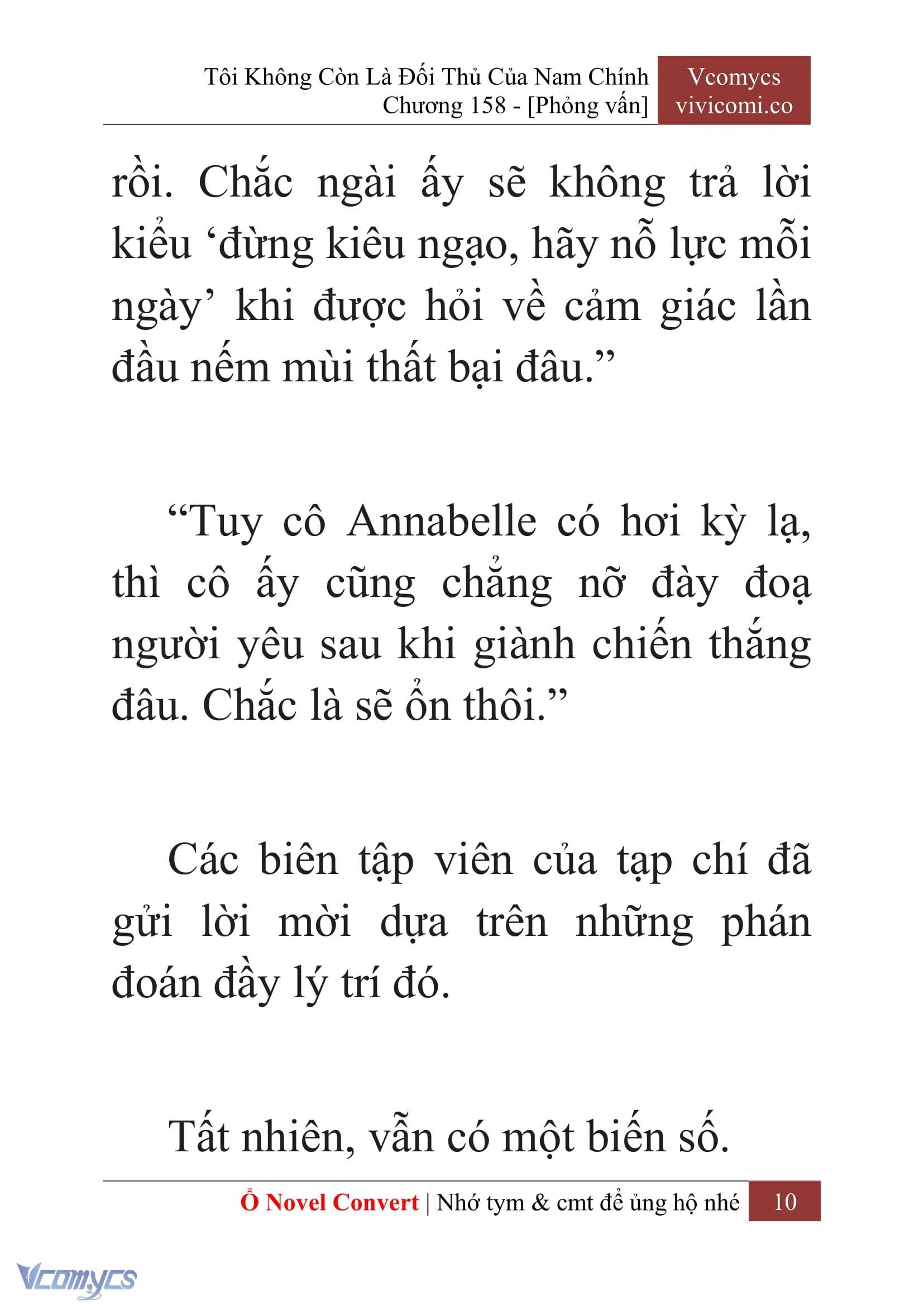 [Novel] Tôi Không Còn Là Đối Thủ Của Nam Chính Chapter  158 - 12