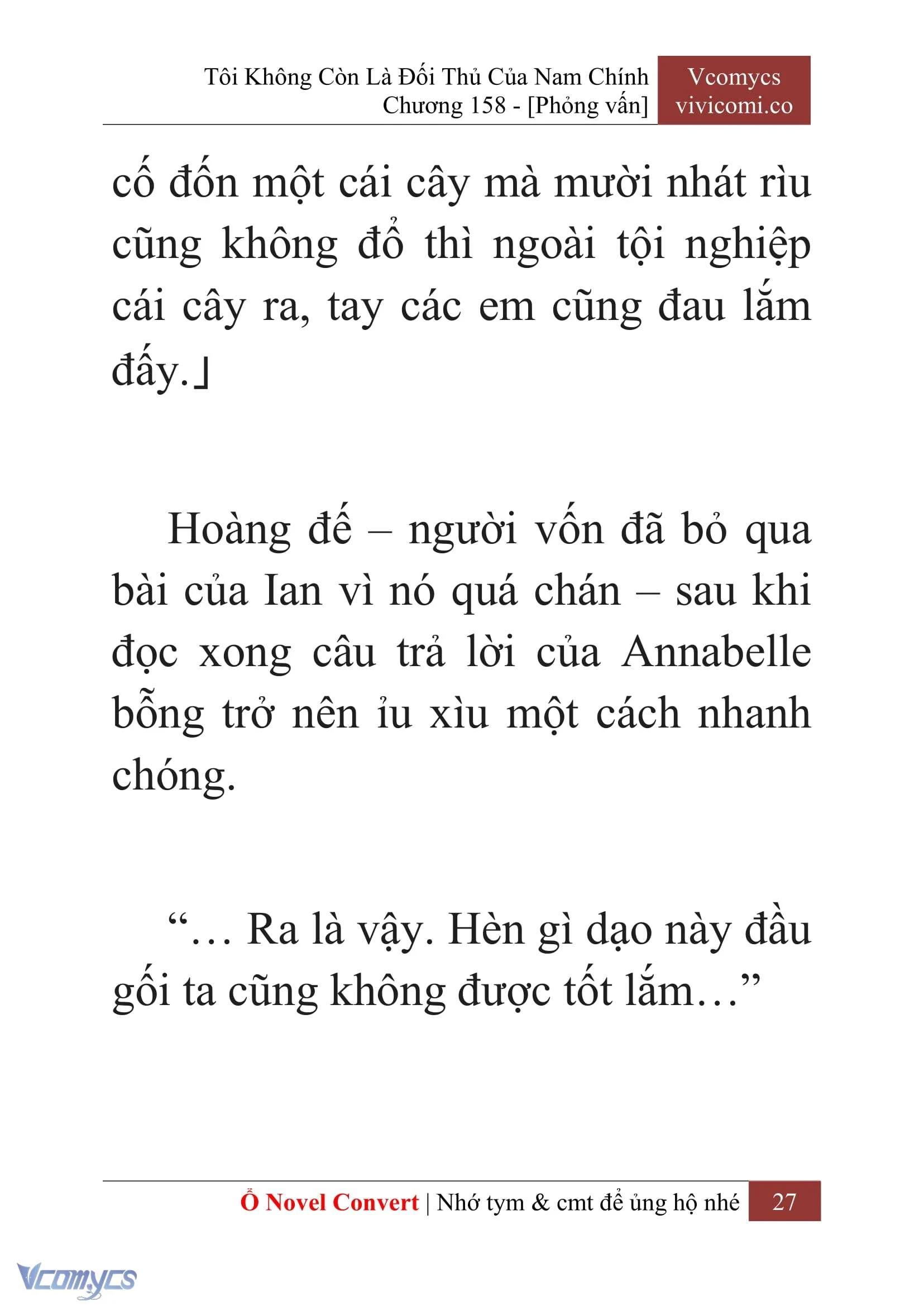 [Novel] Tôi Không Còn Là Đối Thủ Của Nam Chính Chapter  158 - 29