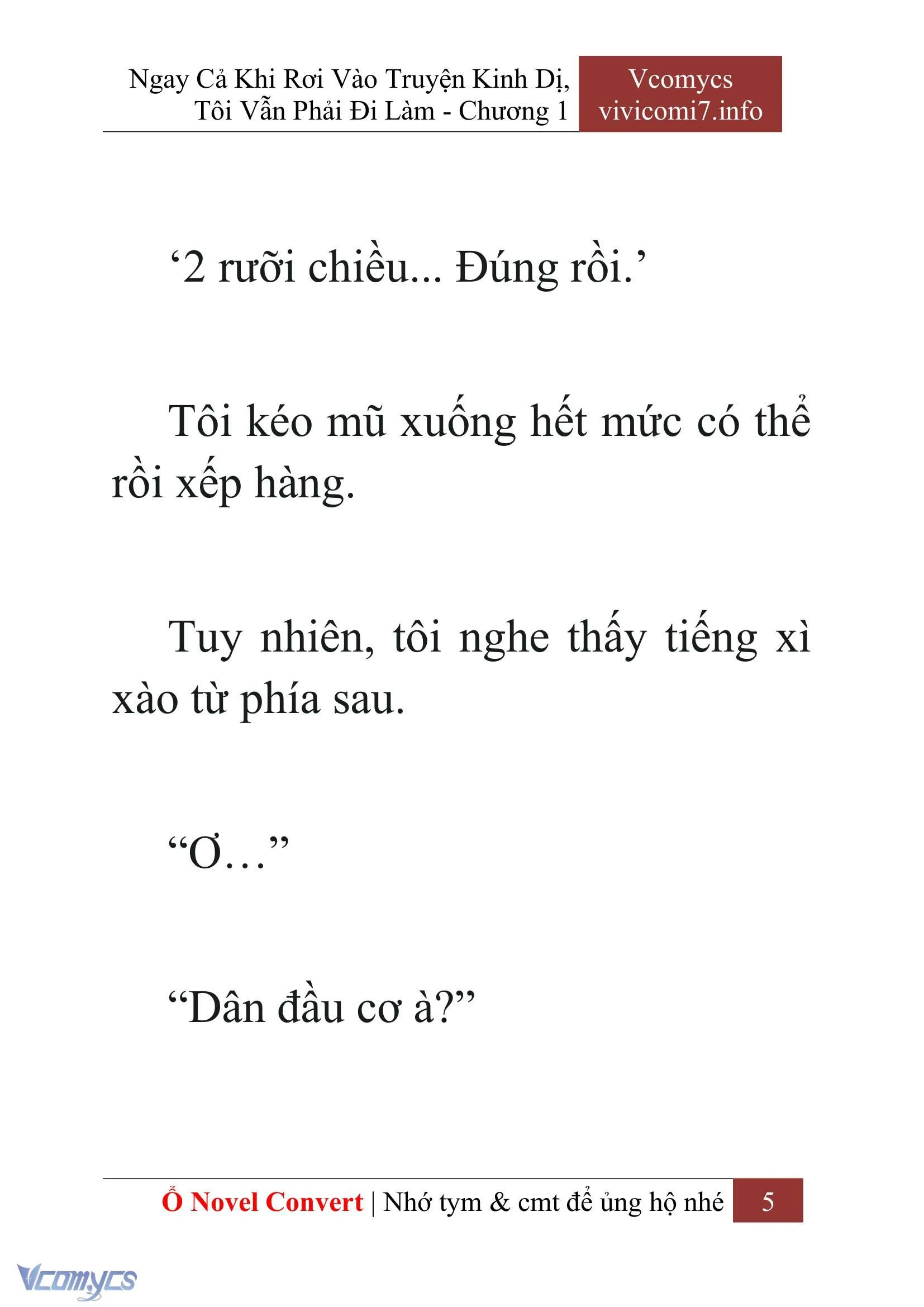 [Novel] Ngay Cả Khi Rơi Vào Truyện Kinh Dị, Tôi Vẫn Phải Đi Làm Chapter  1 - 7