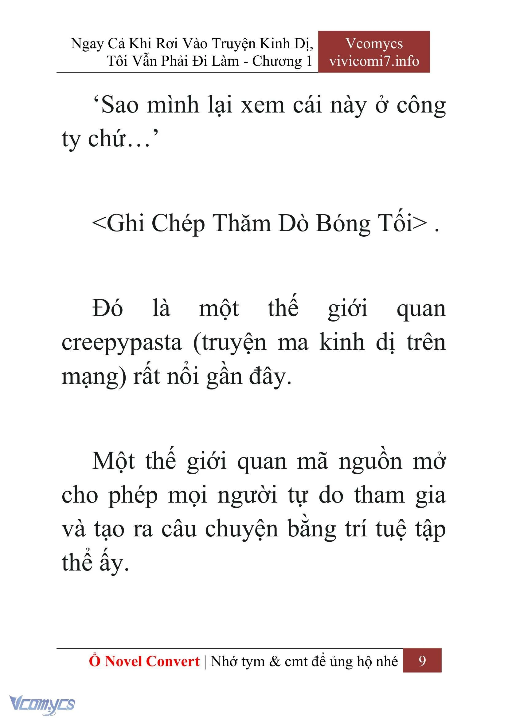 [Novel] Ngay Cả Khi Rơi Vào Truyện Kinh Dị, Tôi Vẫn Phải Đi Làm Chapter  1 - 11