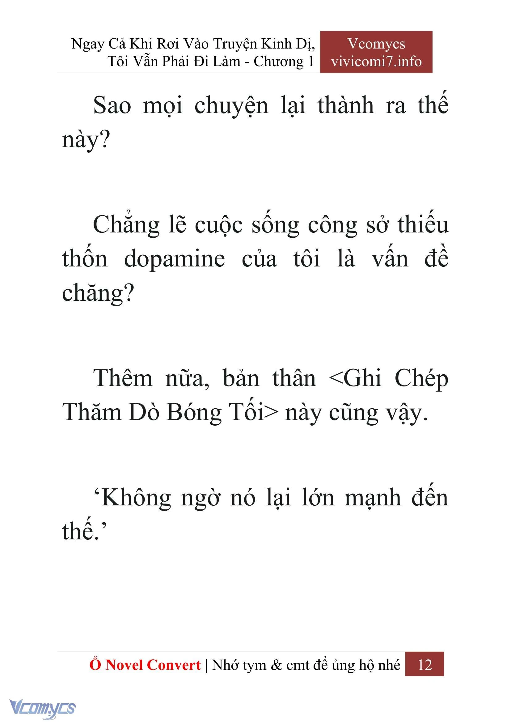 [Novel] Ngay Cả Khi Rơi Vào Truyện Kinh Dị, Tôi Vẫn Phải Đi Làm Chapter  1 - 14