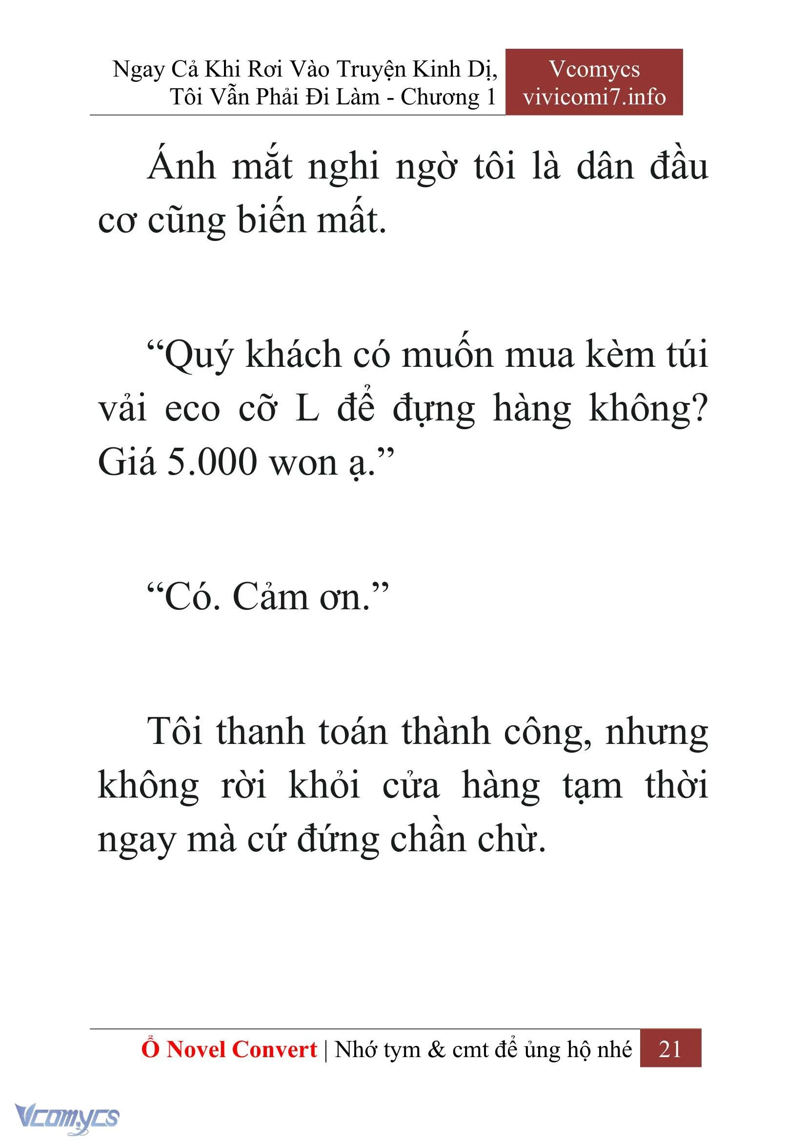 [Novel] Ngay Cả Khi Rơi Vào Truyện Kinh Dị, Tôi Vẫn Phải Đi Làm Chapter  1 - 23