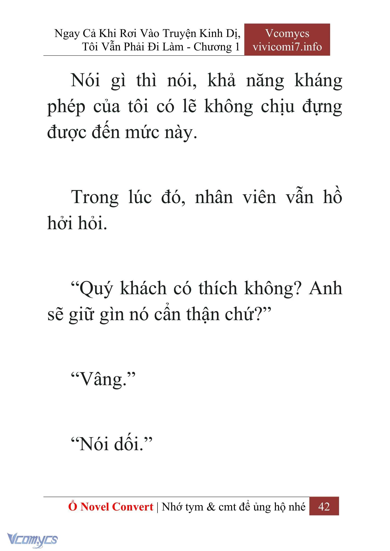 [Novel] Ngay Cả Khi Rơi Vào Truyện Kinh Dị, Tôi Vẫn Phải Đi Làm Chapter  1 - 44