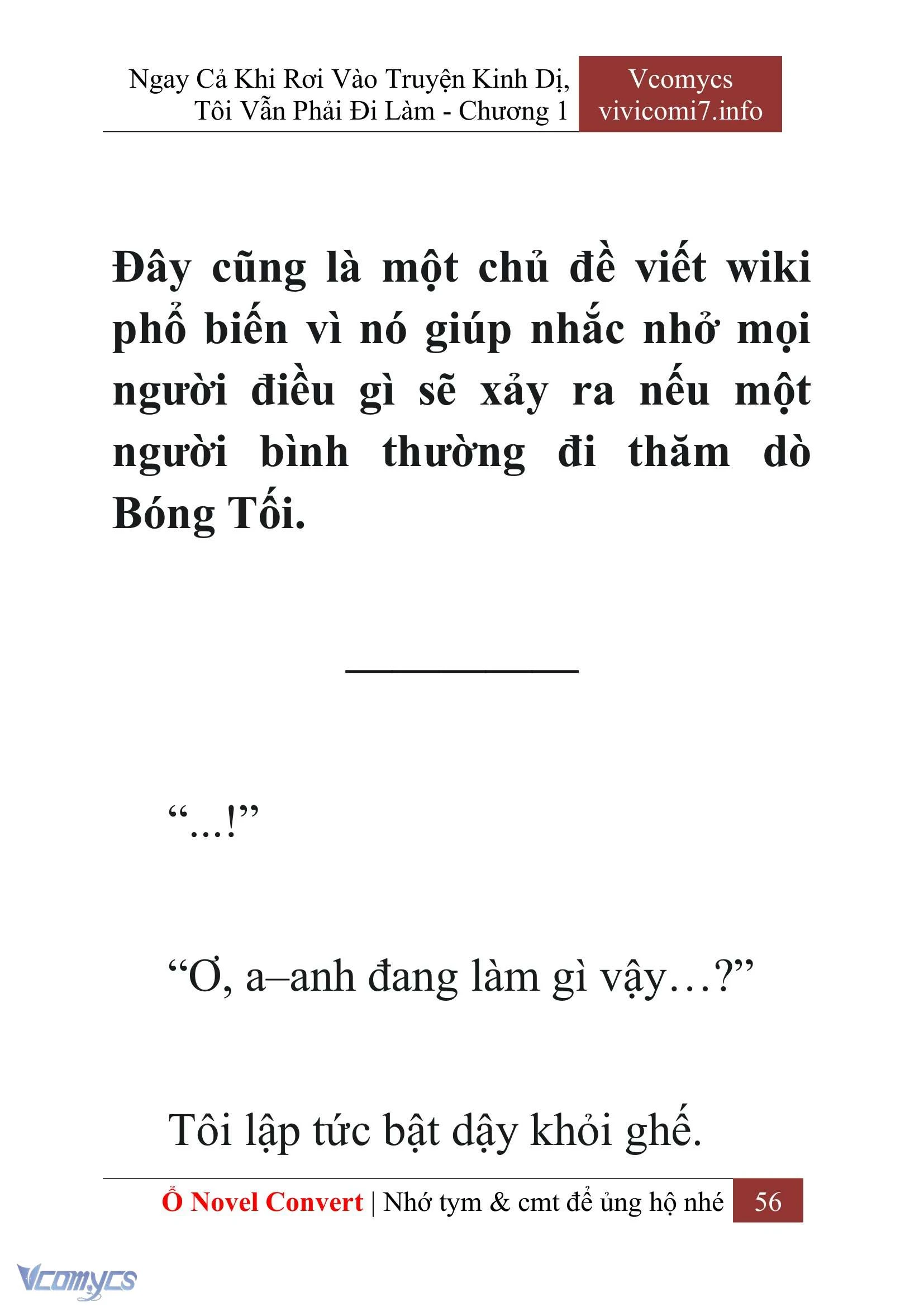 [Novel] Ngay Cả Khi Rơi Vào Truyện Kinh Dị, Tôi Vẫn Phải Đi Làm Chapter  1 - 58