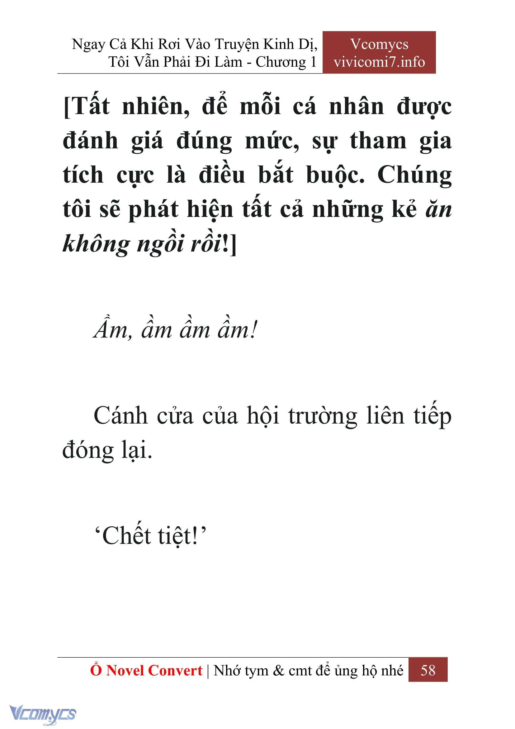 [Novel] Ngay Cả Khi Rơi Vào Truyện Kinh Dị, Tôi Vẫn Phải Đi Làm Chapter  1 - 60