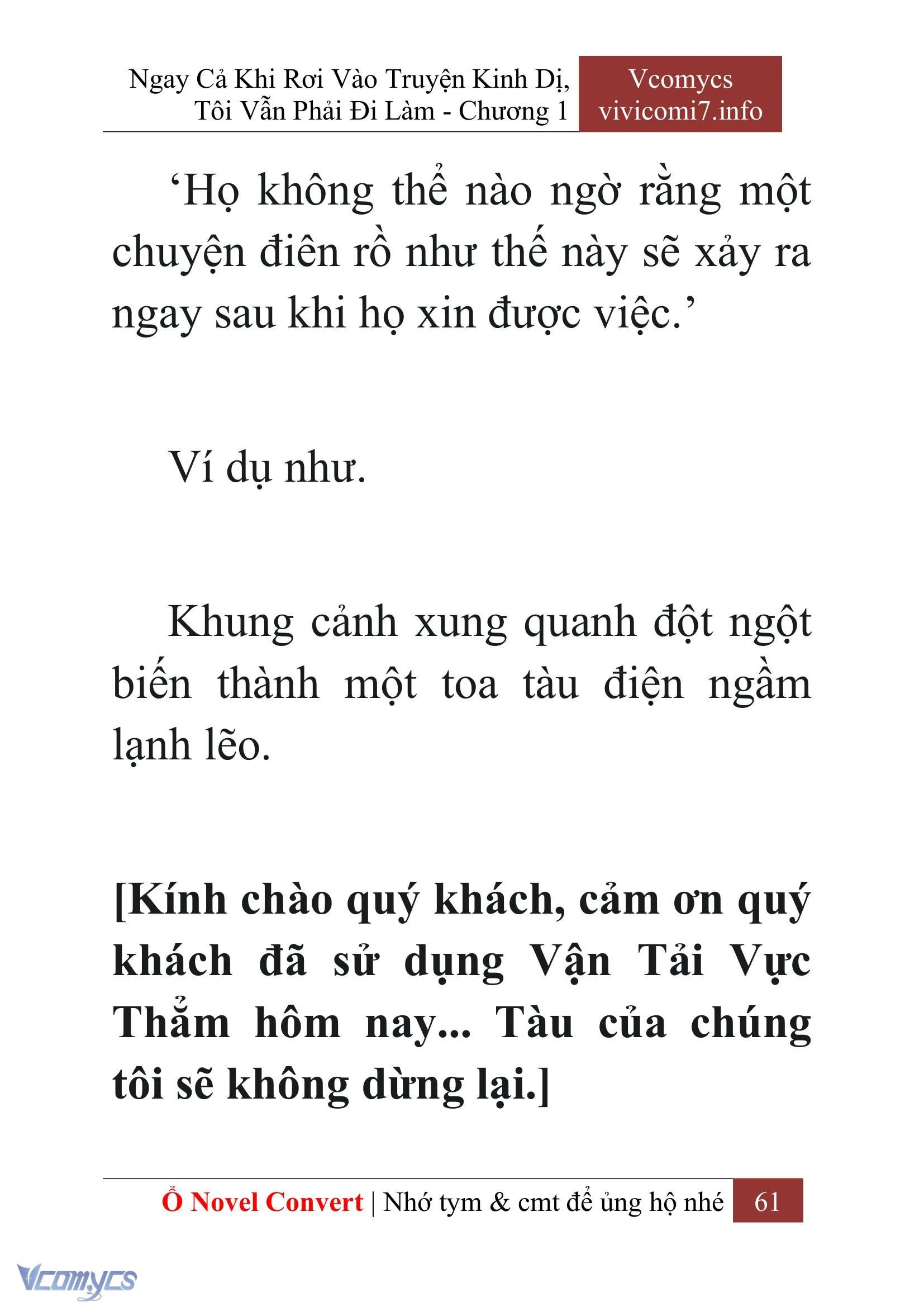 [Novel] Ngay Cả Khi Rơi Vào Truyện Kinh Dị, Tôi Vẫn Phải Đi Làm Chapter  1 - 63