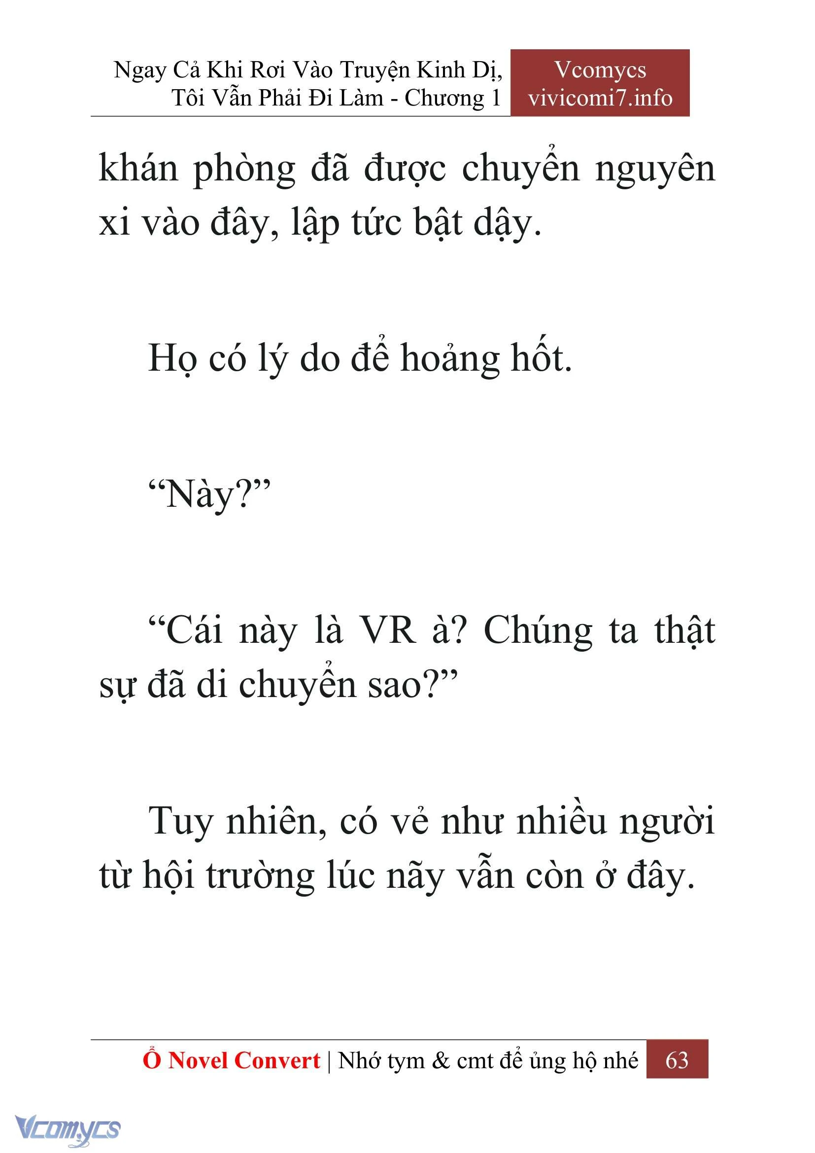[Novel] Ngay Cả Khi Rơi Vào Truyện Kinh Dị, Tôi Vẫn Phải Đi Làm Chapter  1 - 65