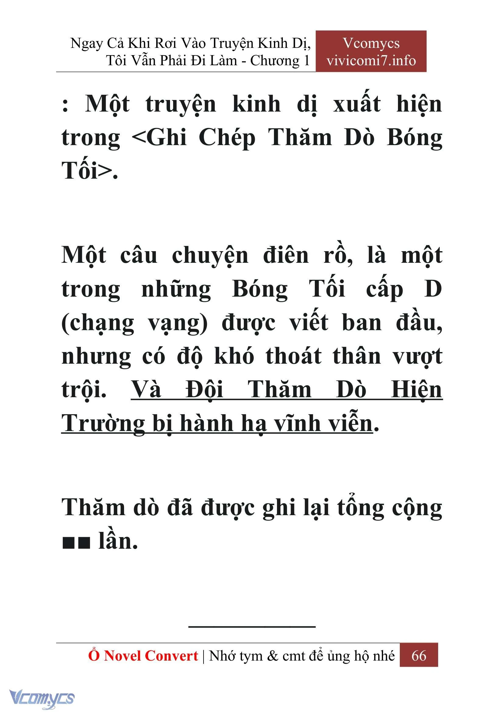 [Novel] Ngay Cả Khi Rơi Vào Truyện Kinh Dị, Tôi Vẫn Phải Đi Làm Chapter  1 - 68